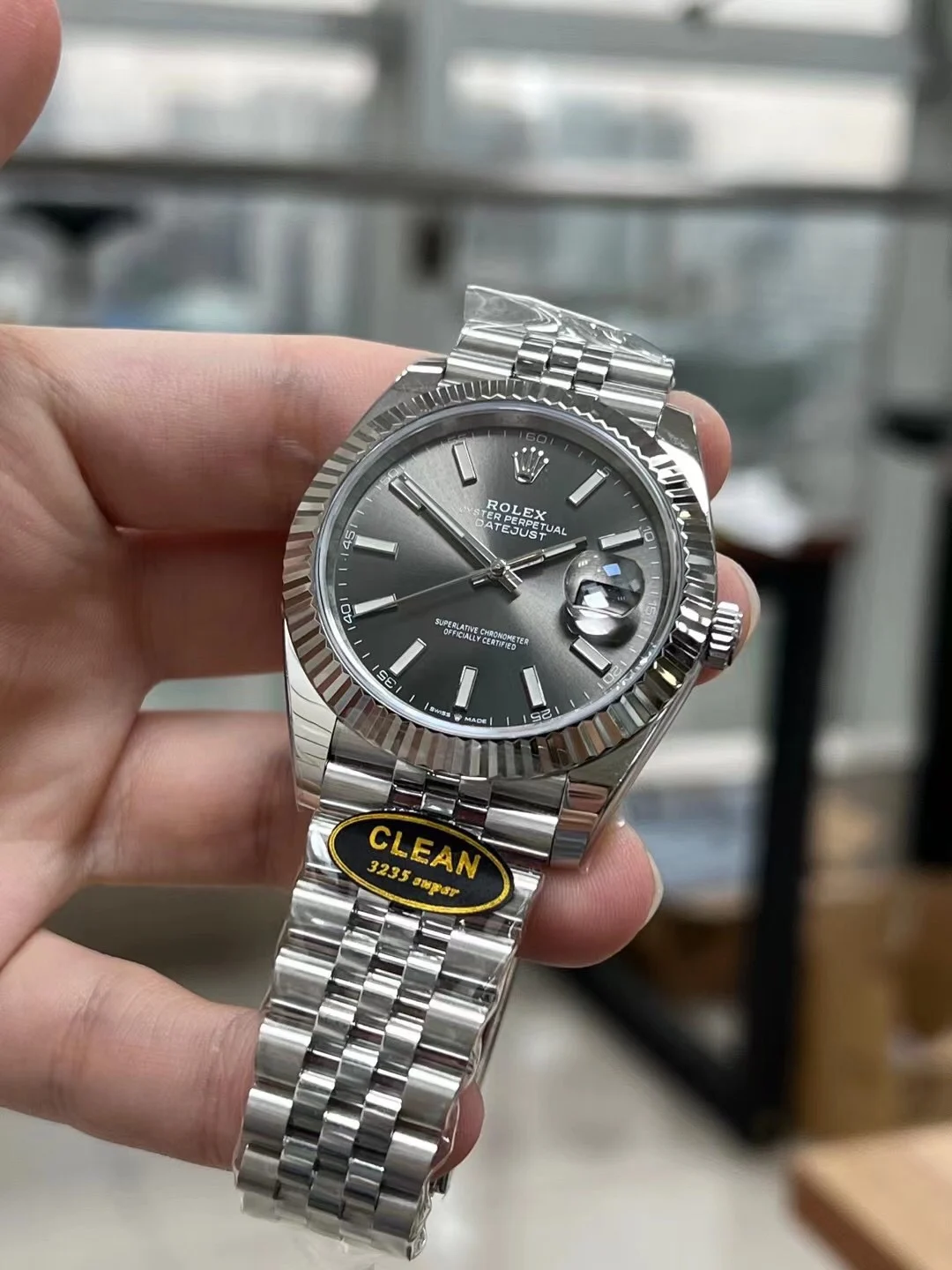 Rolex Datejust Steel 41mm — photographed off the sweep