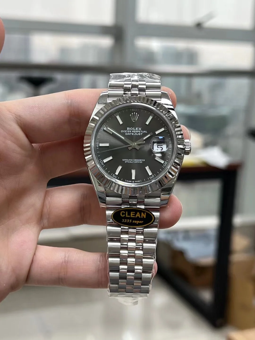 Rolex Datejust Steel 41mm — photographed off the sweep
