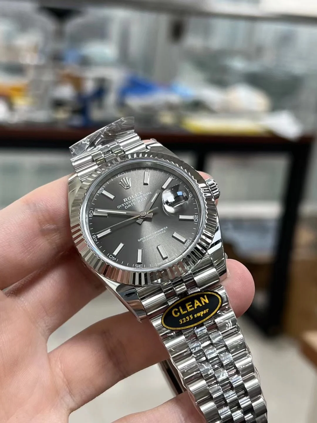 Rolex Datejust Steel 41mm — photographed off the sweep