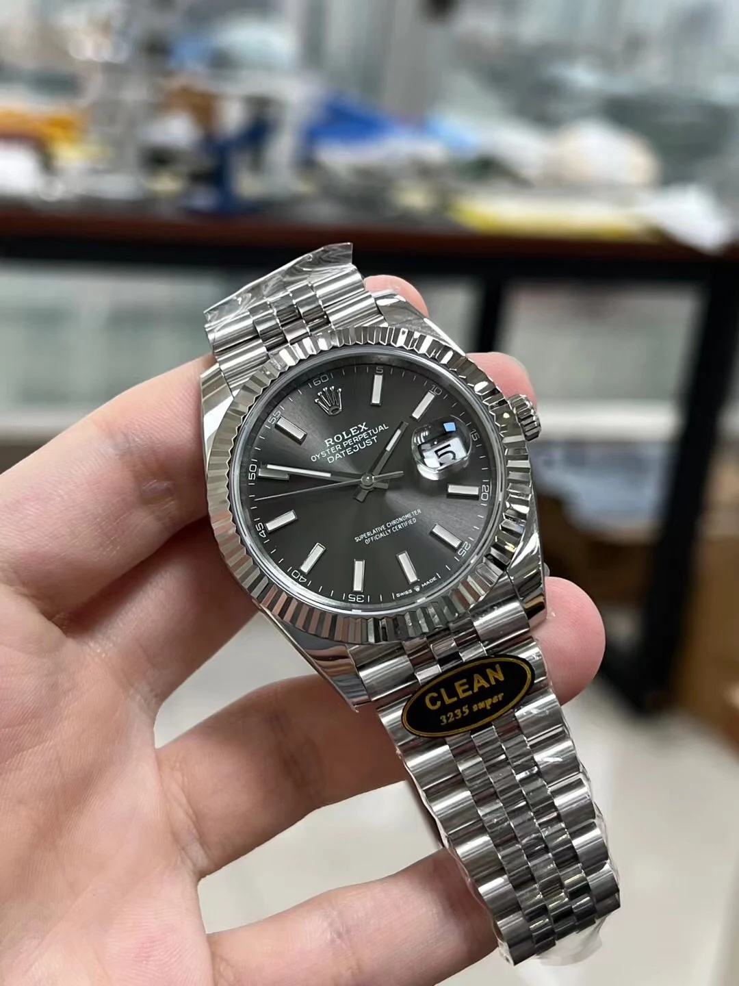 Rolex Datejust Steel 41mm — photographed off the sweep