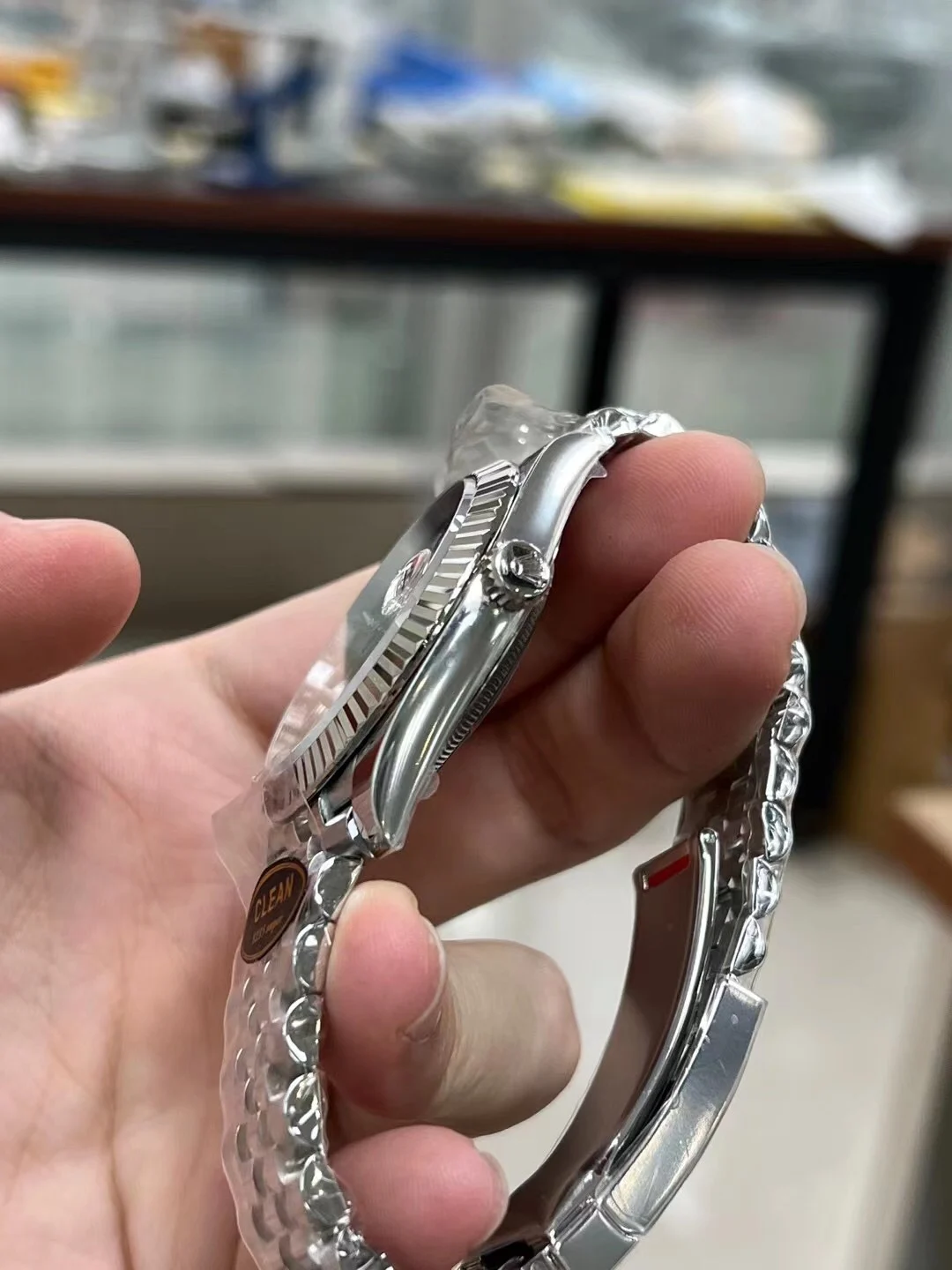 Rolex Datejust Steel 41mm — photographed off the sweep