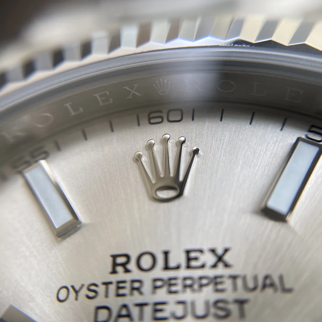 Rolex Datejust Steel Diamond-Set — photographed off the sweep