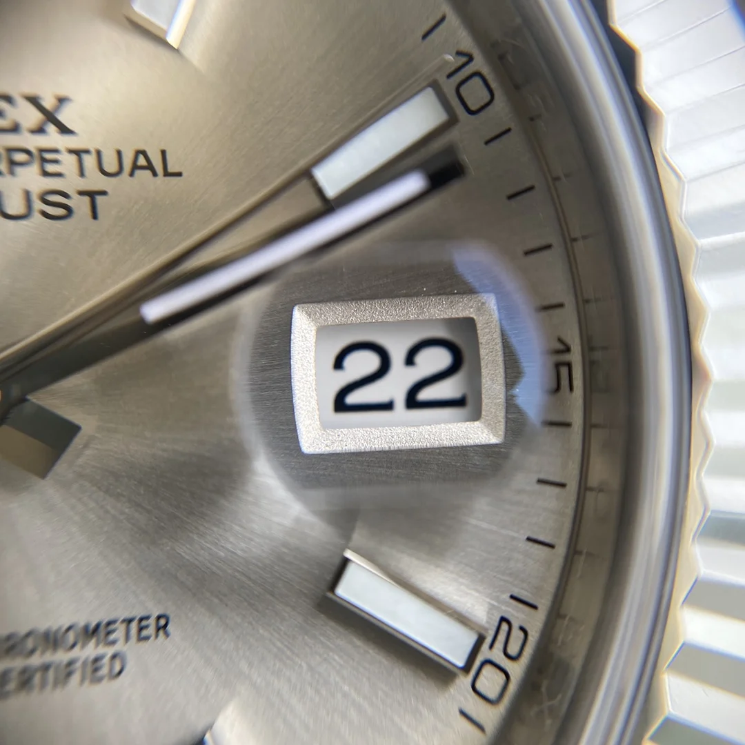 Rolex Datejust Steel Diamond-Set — photographed off the sweep