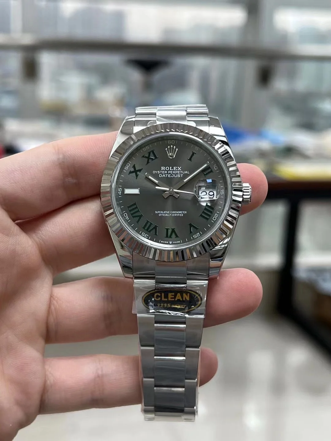 Rolex Datejust Steel Green Dial