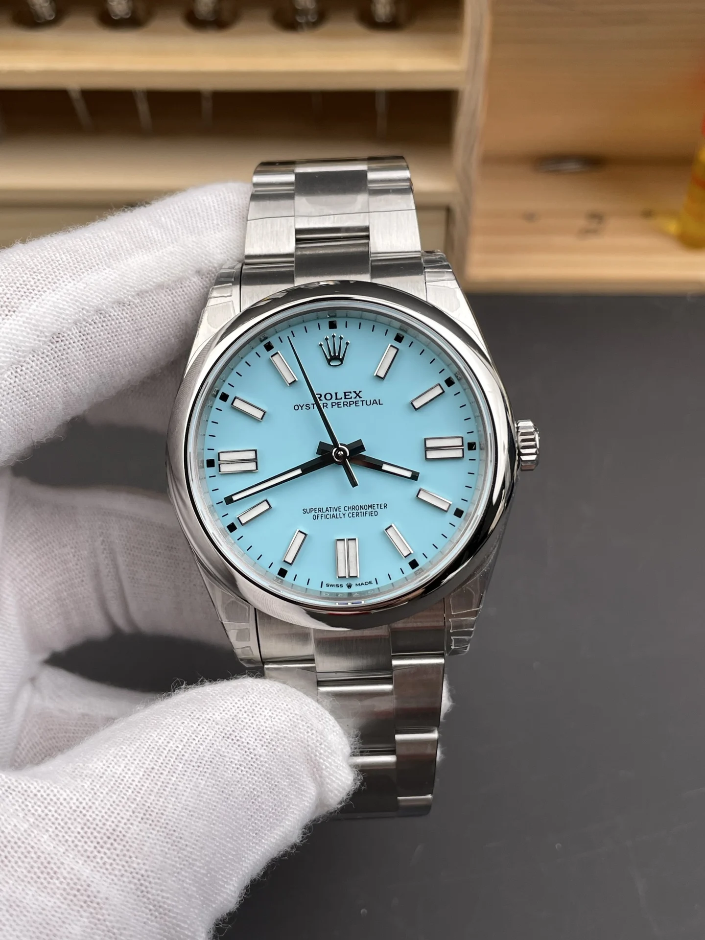 Rolex Datejust Tiffany — photographed off the sweep