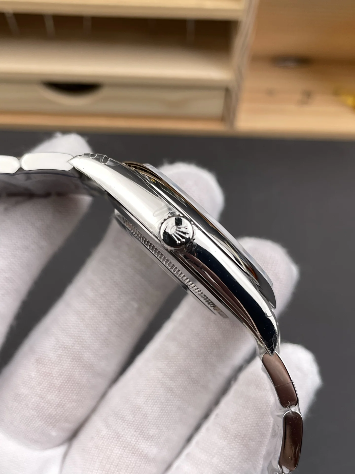 Rolex Datejust Tiffany — photographed off the sweep