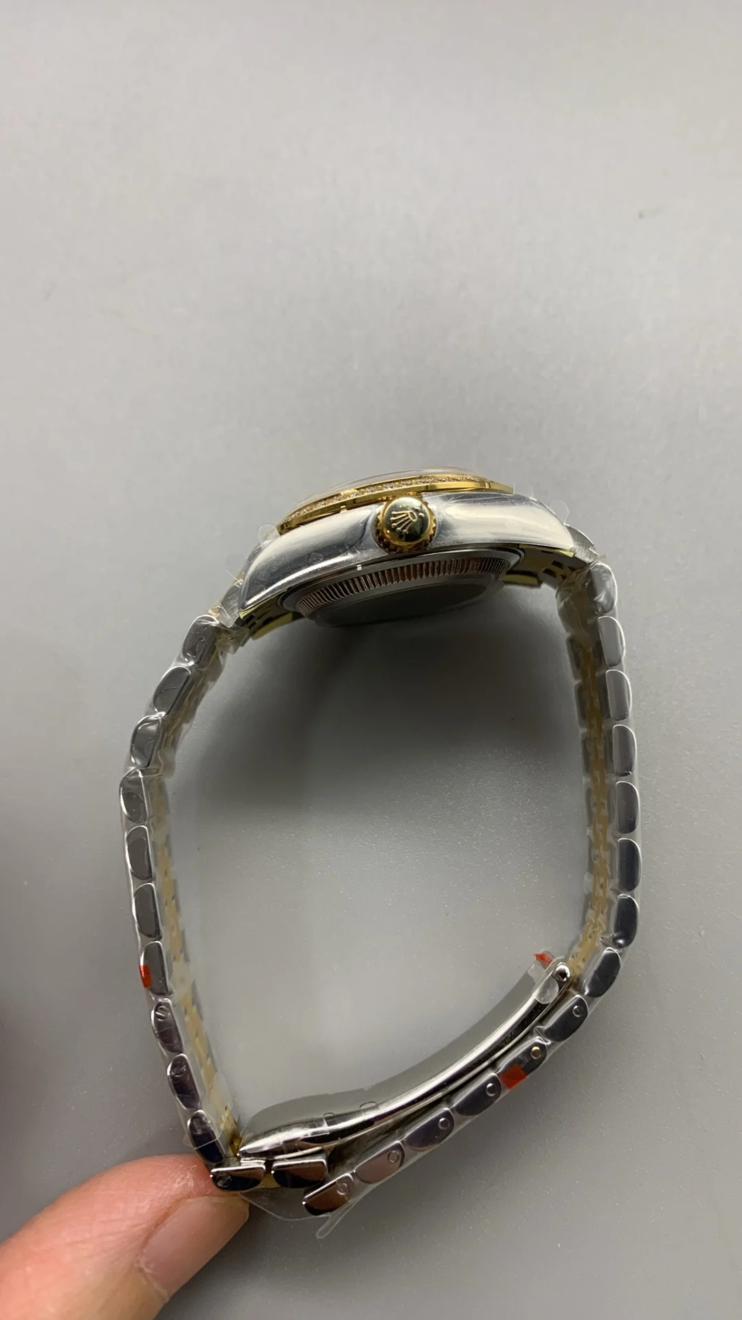 Rolex Datejust Two-Tone 28mm — photographed off the sweep