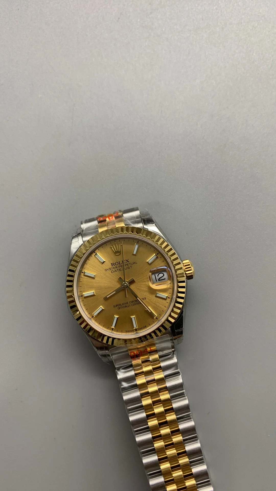 Rolex Datejust Two-Tone 31mm — photographed off the sweep