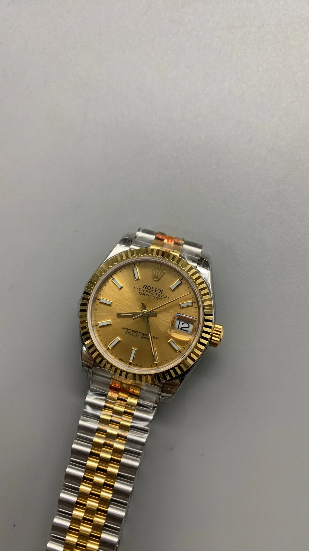 Rolex Datejust Two-Tone 31mm — photographed off the sweep