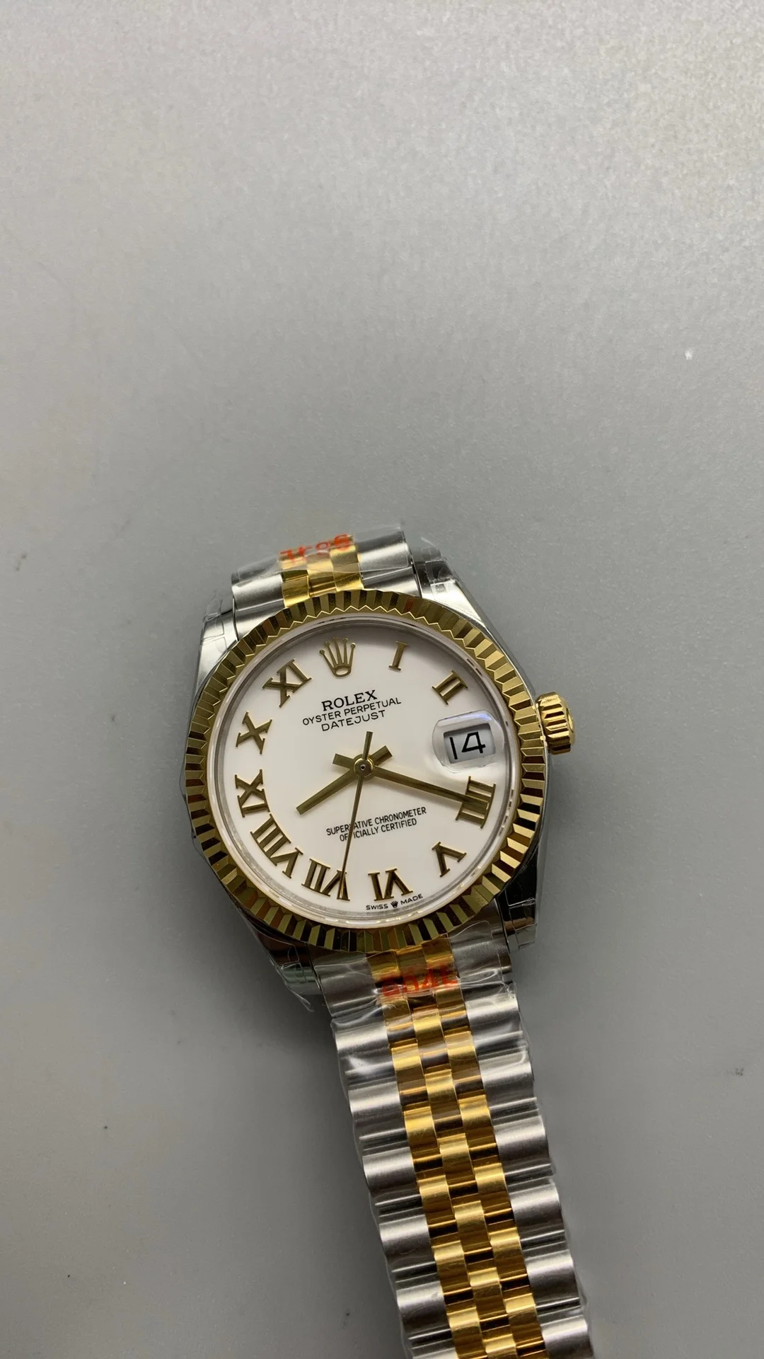 Rolex Datejust Two-Tone 31mm — photographed off the sweep