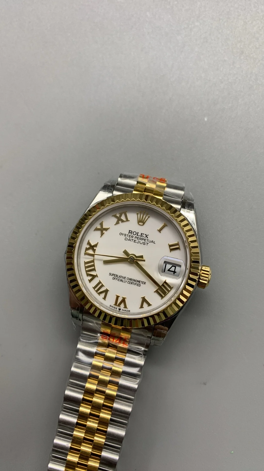Rolex Datejust Two-Tone 31mm — photographed off the sweep