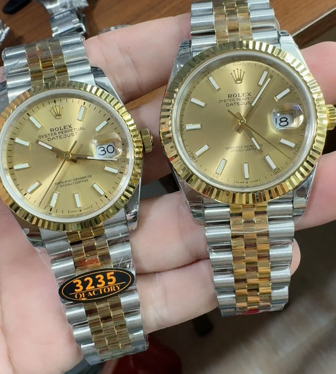 Rolex Datejust Two-Tone 36mm — photographed off the sweep