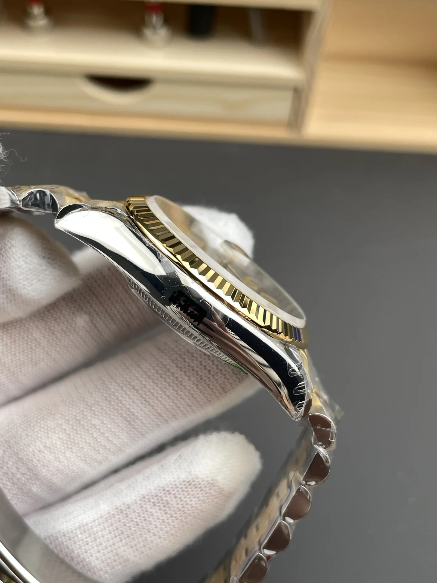 Rolex Datejust Two-Tone 36mm — photographed off the sweep