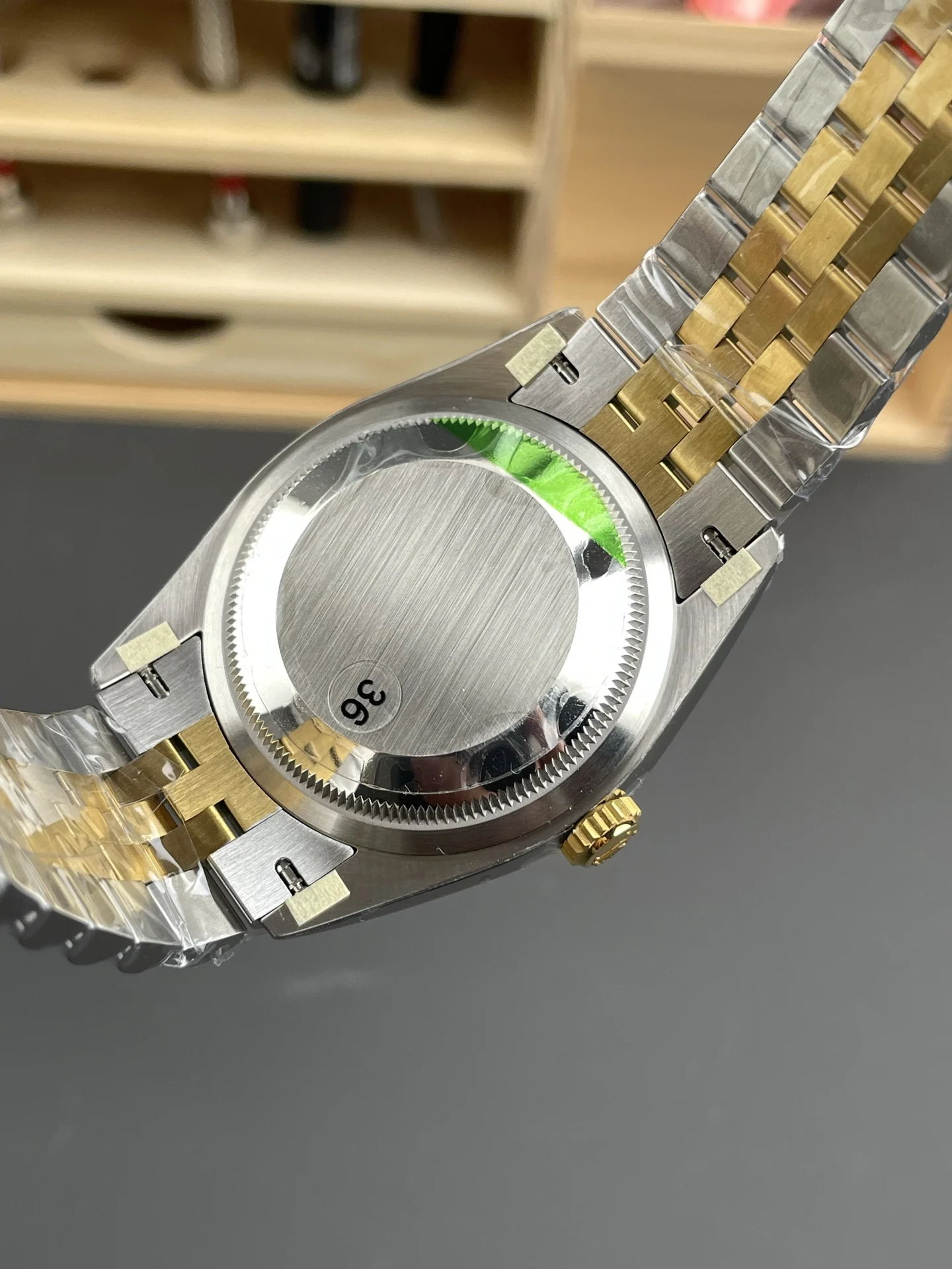Rolex Datejust Two-Tone 36mm — photographed off the sweep