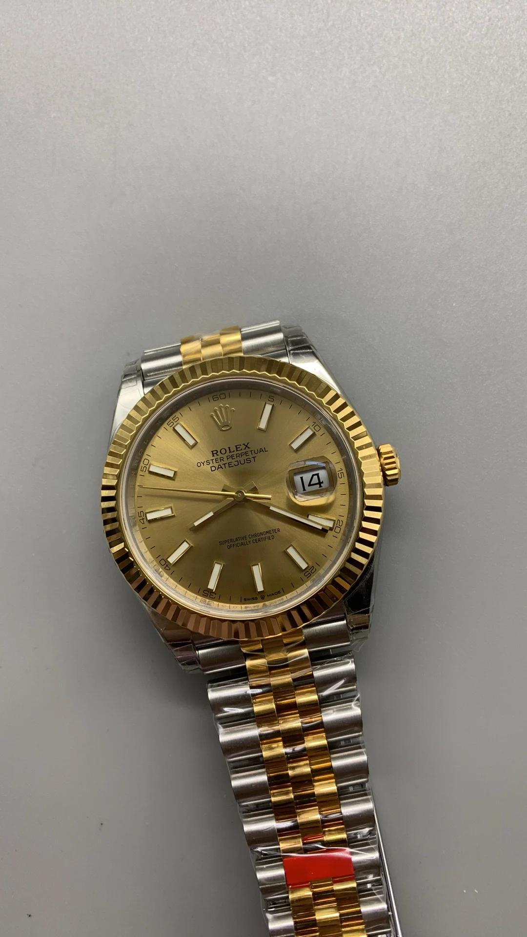 Rolex Datejust Two-Tone 41mm — photographed off the sweep
