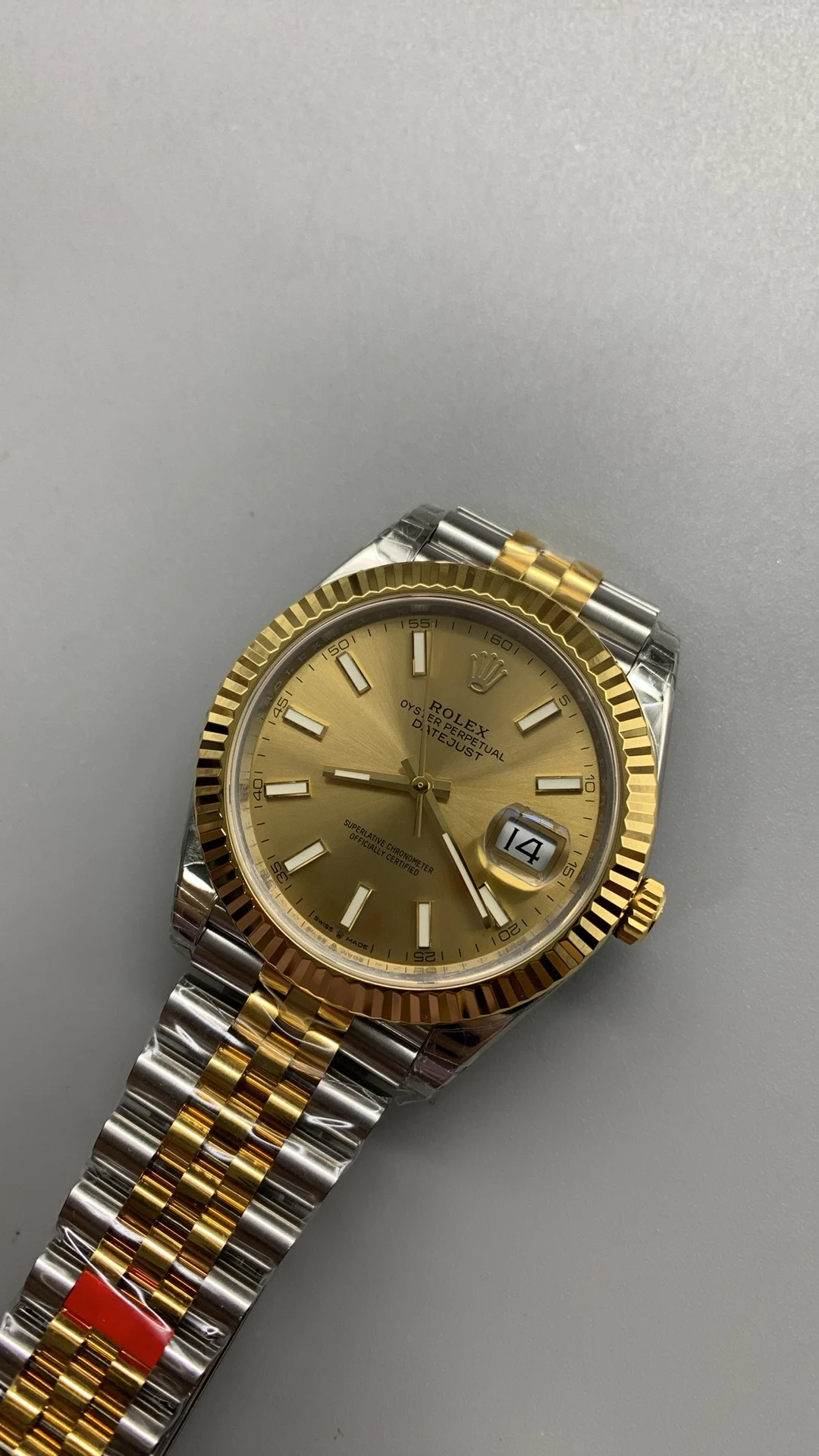 Rolex Datejust Two-Tone 41mm — photographed off the sweep