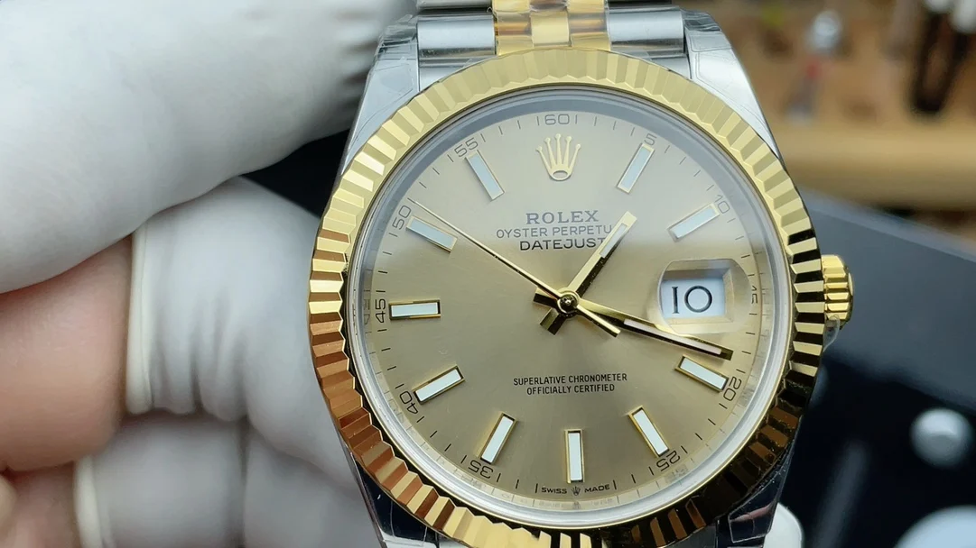 Rolex Datejust Two-Tone 41mm — photographed off the sweep