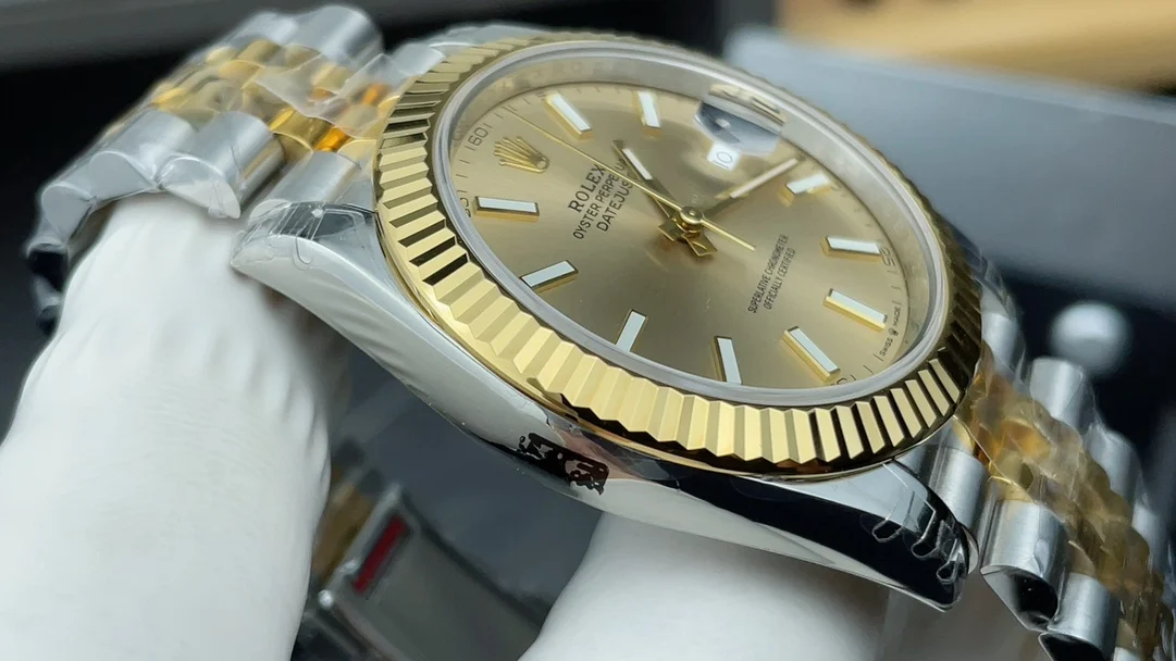 Rolex Datejust Two-Tone 41mm — photographed off the sweep