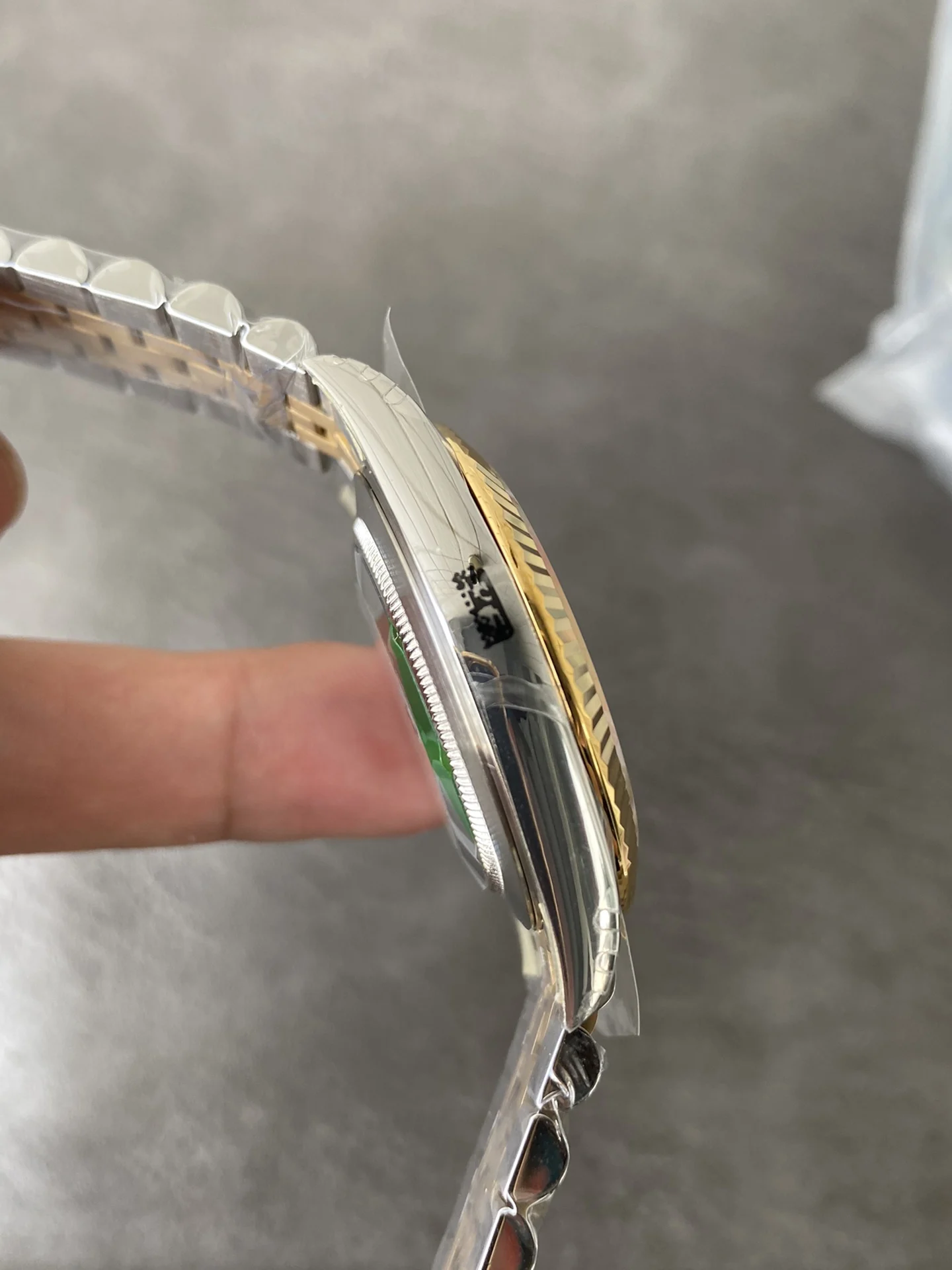 Rolex Datejust Two-Tone 41mm — photographed off the sweep