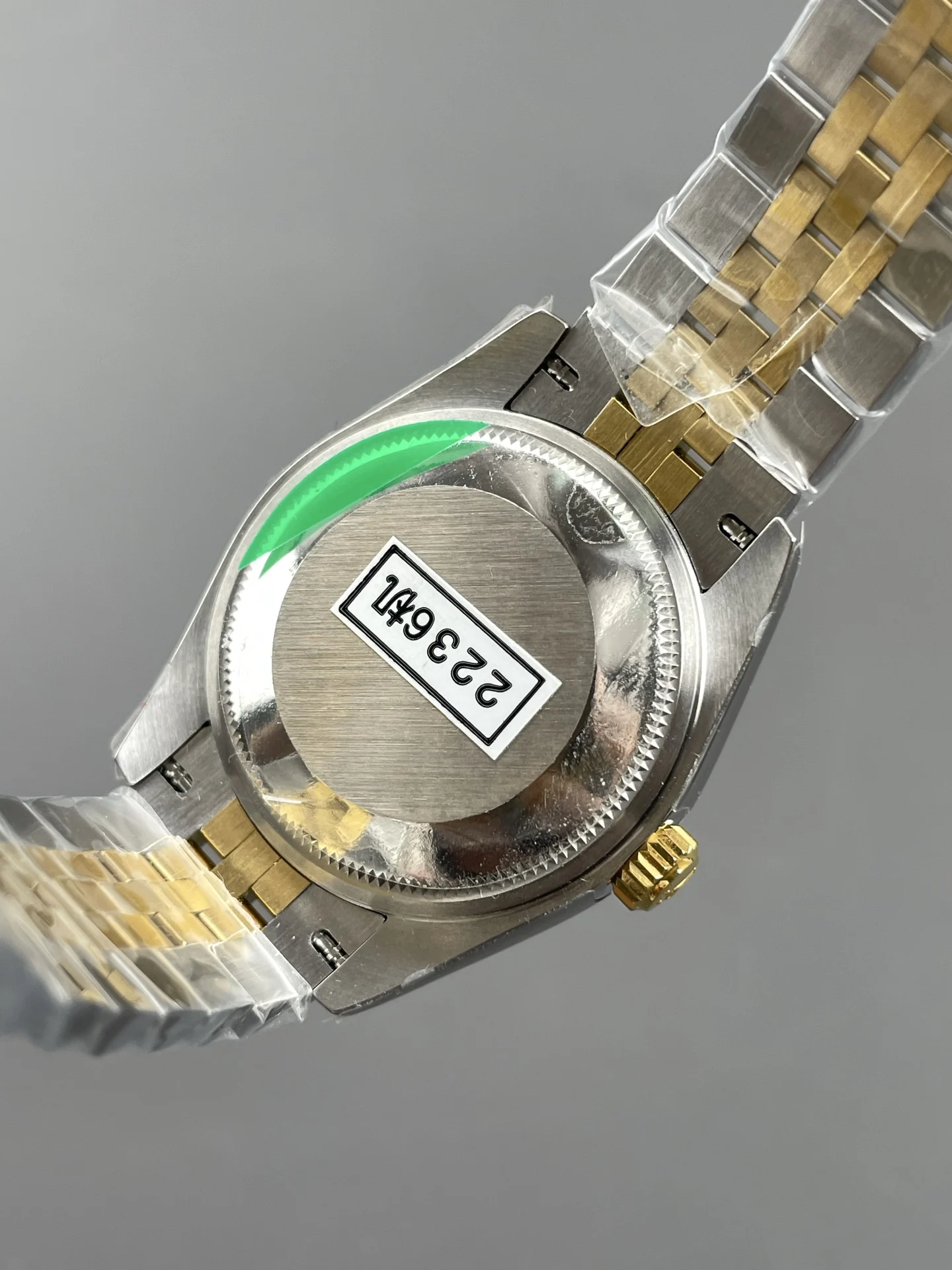 Rolex Datejust Two-Tone Diamond-Set 31mm — photographed off the sweep