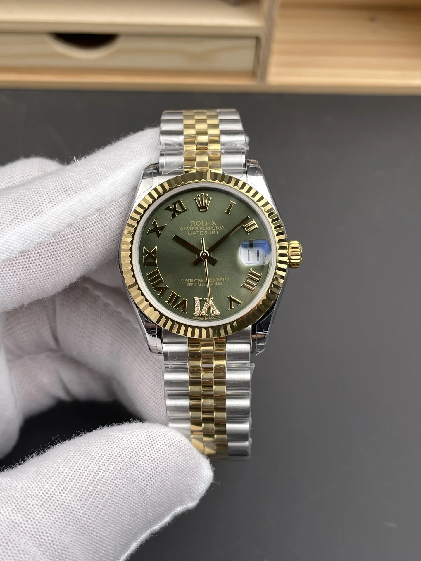 Rolex Datejust Two-Tone Green Dial 31mm