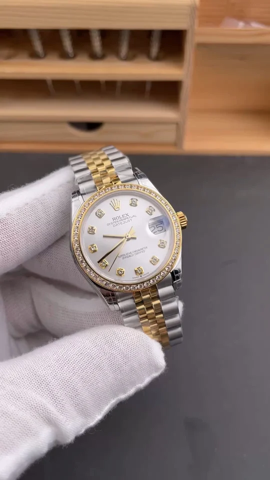 Rolex Datejust Two-Tone Silver Dial Diamond-Set 31mm