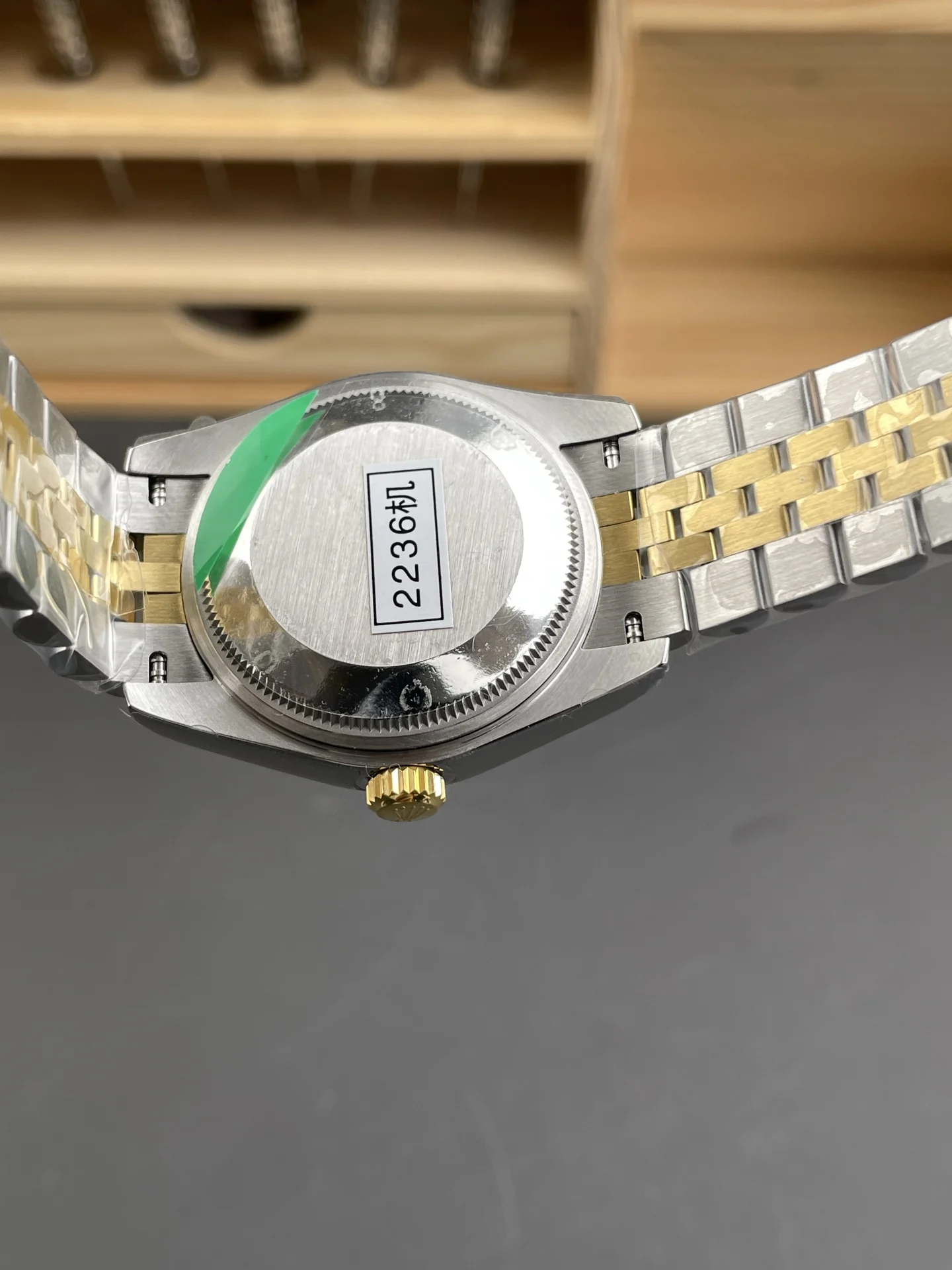 Rolex Datejust Two-Tone Silver Dial Diamond-Set 31mm — photographed off the sweep