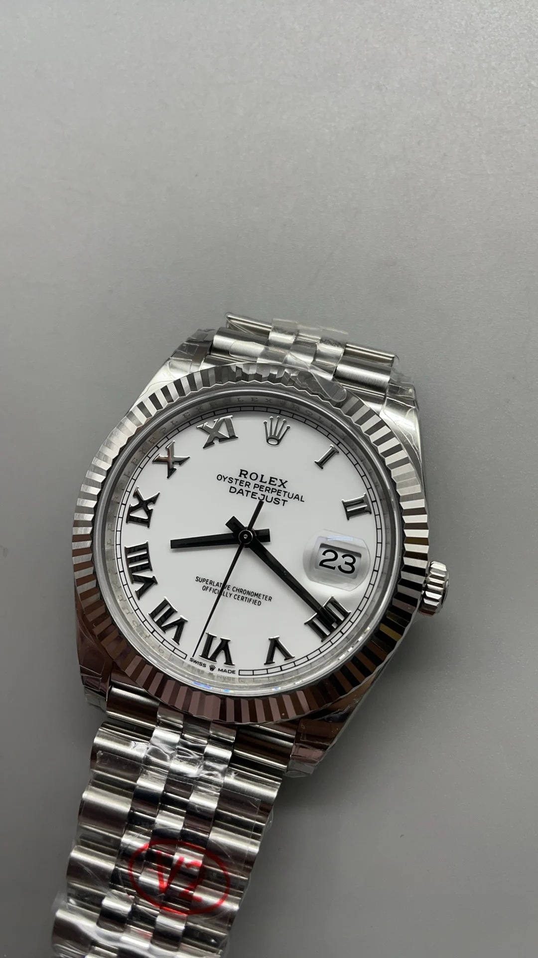 Rolex Datejust White Dial 41mm — photographed off the sweep