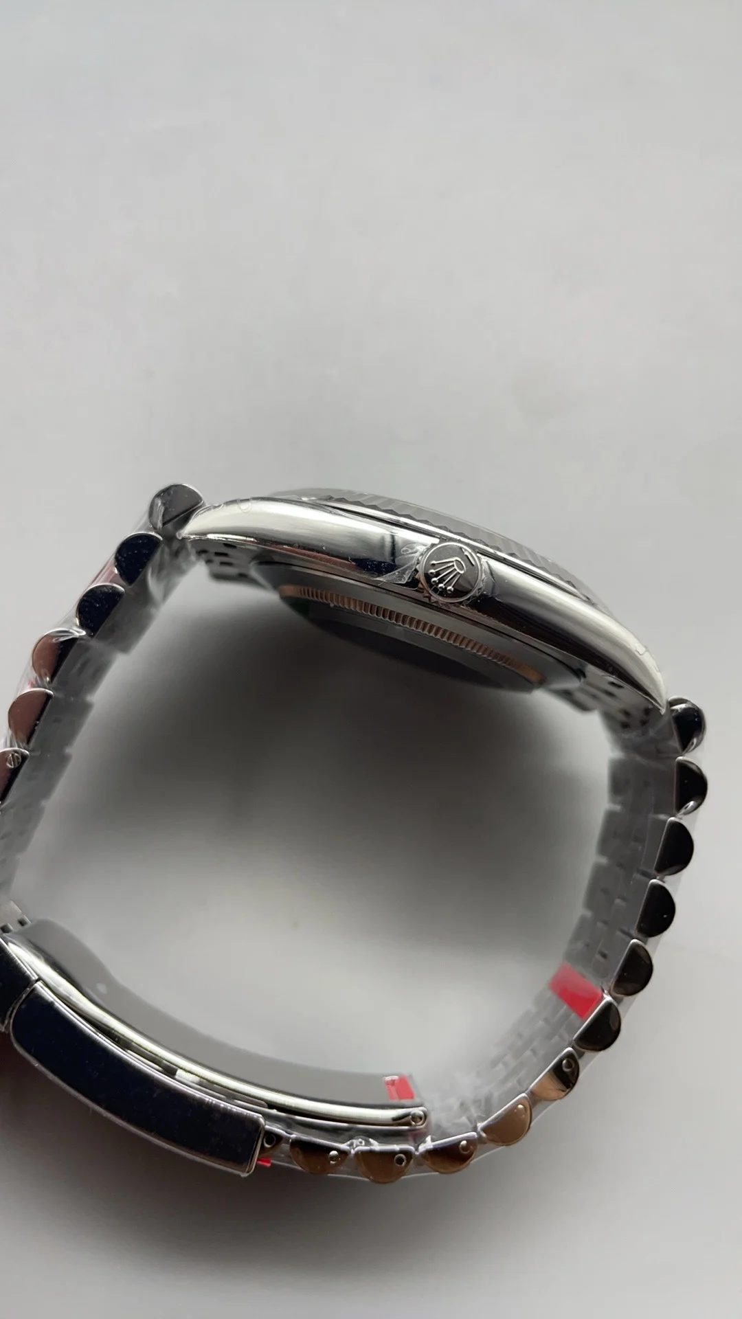 Rolex Datejust White Dial 41mm — photographed off the sweep