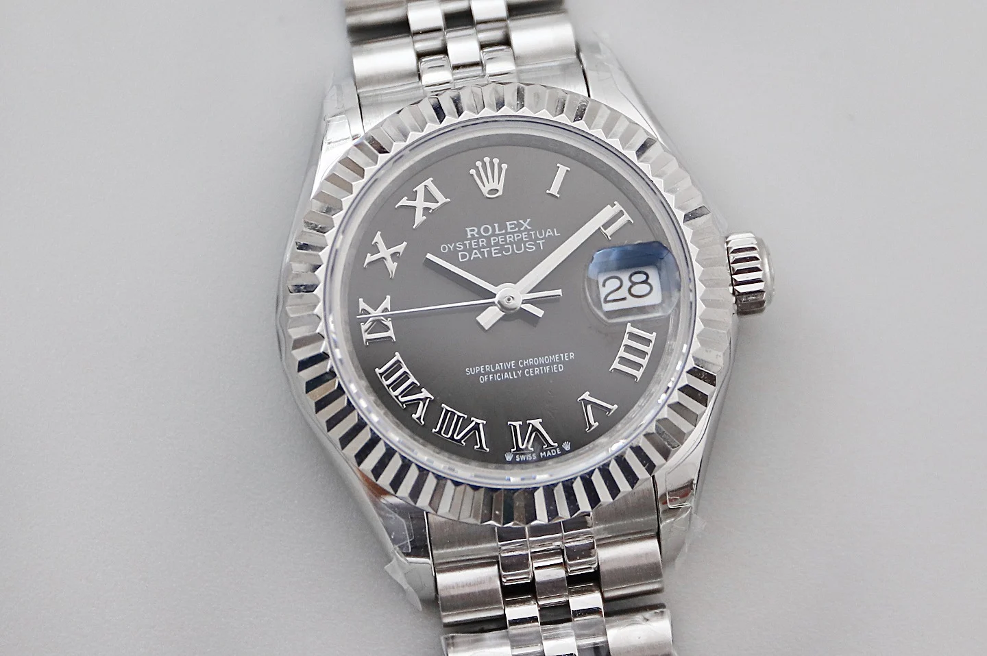 Rolex Datejust White Gold — photographed off the sweep