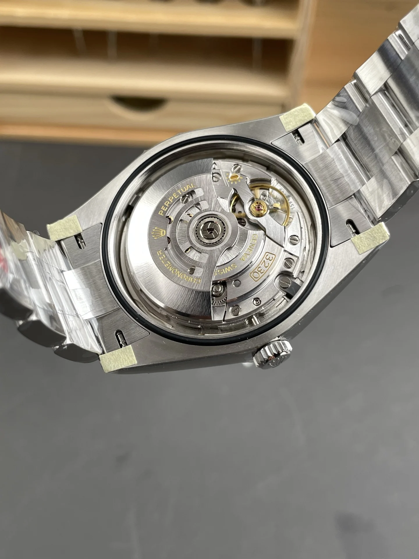 Rolex Datejust Yellow Dial 41mm — photographed off the sweep