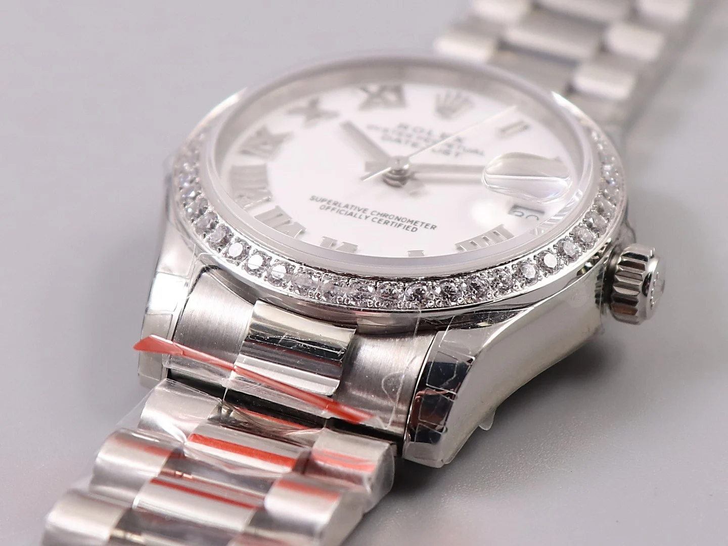 Rolex Datejust Yellow Gold Blue Dial — photographed off the sweep