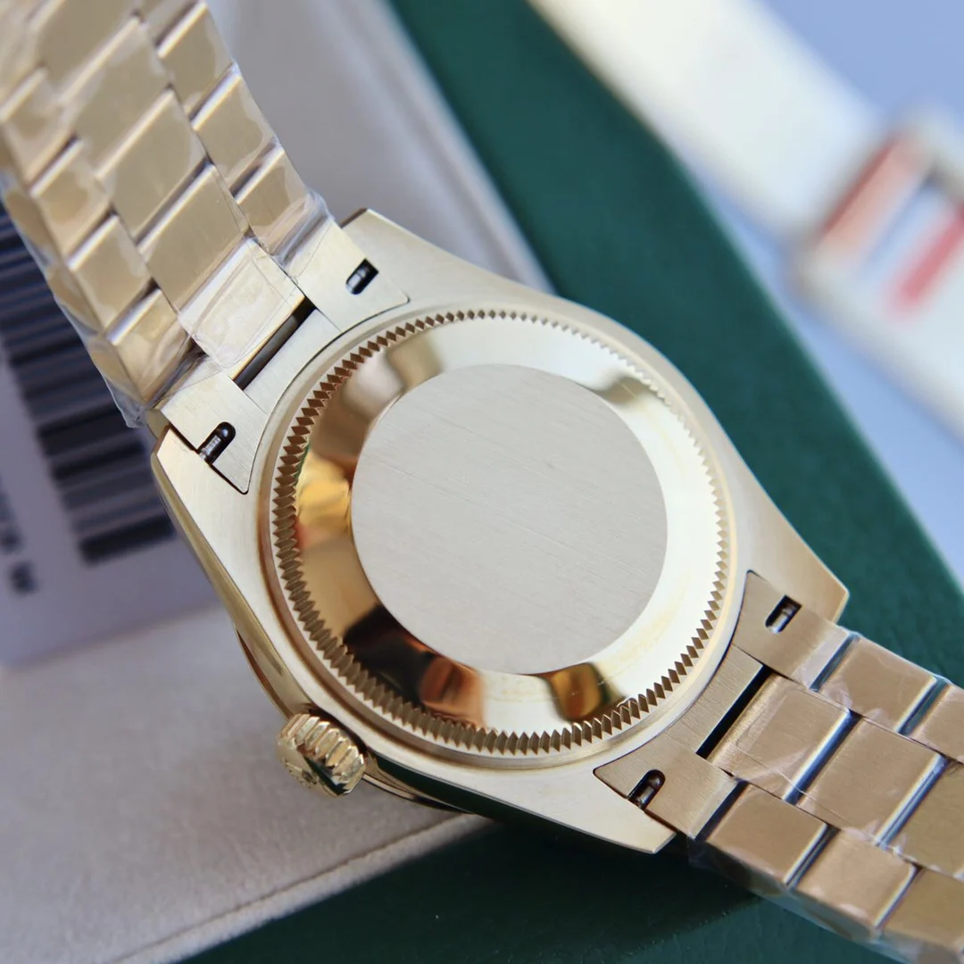 Rolex Datejust Yellow Gold White Dial Diamond-Set 31mm — photographed off the sweep