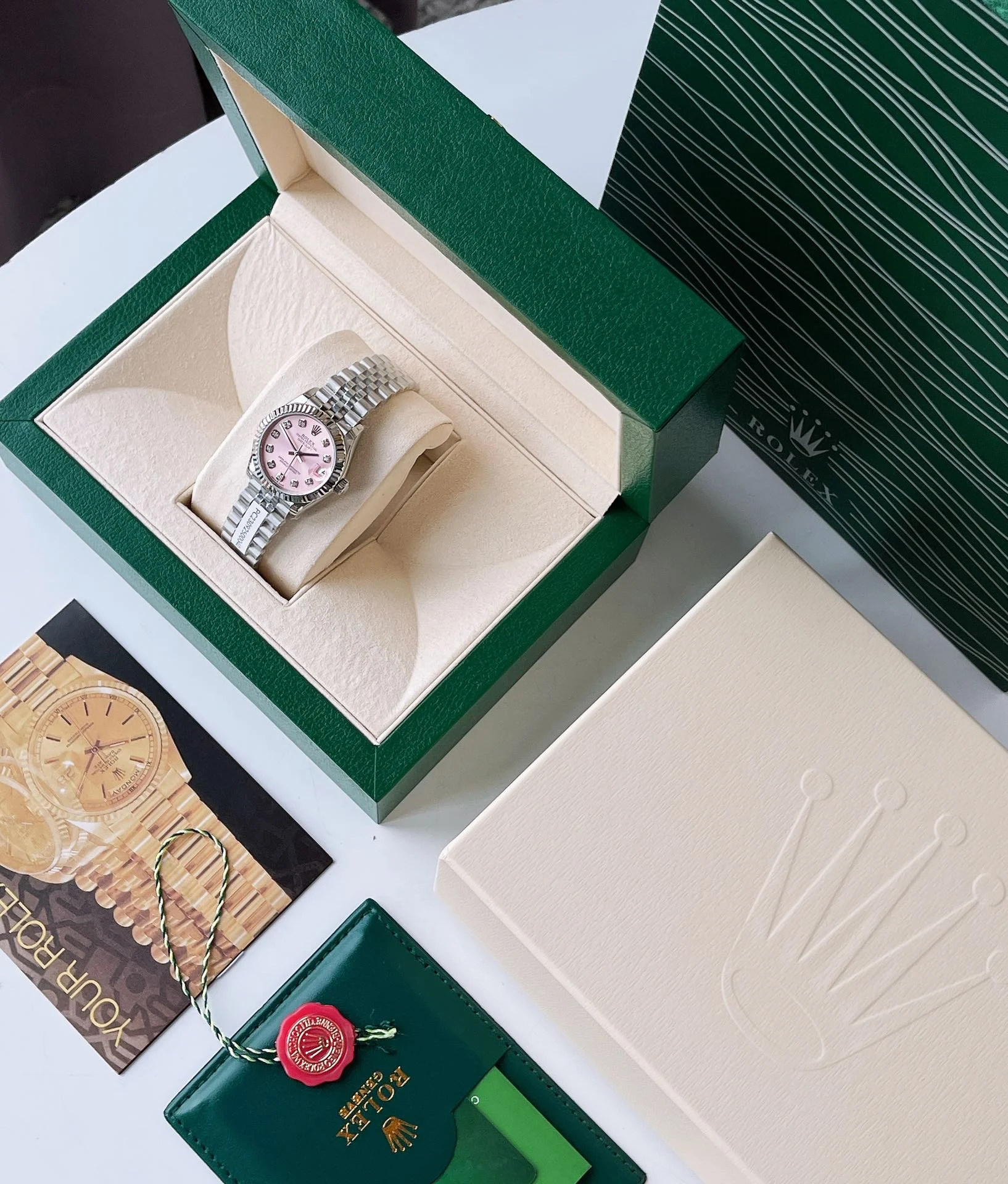Rolex Datejust Yellow Gold White Dial Diamond-Set 31mm