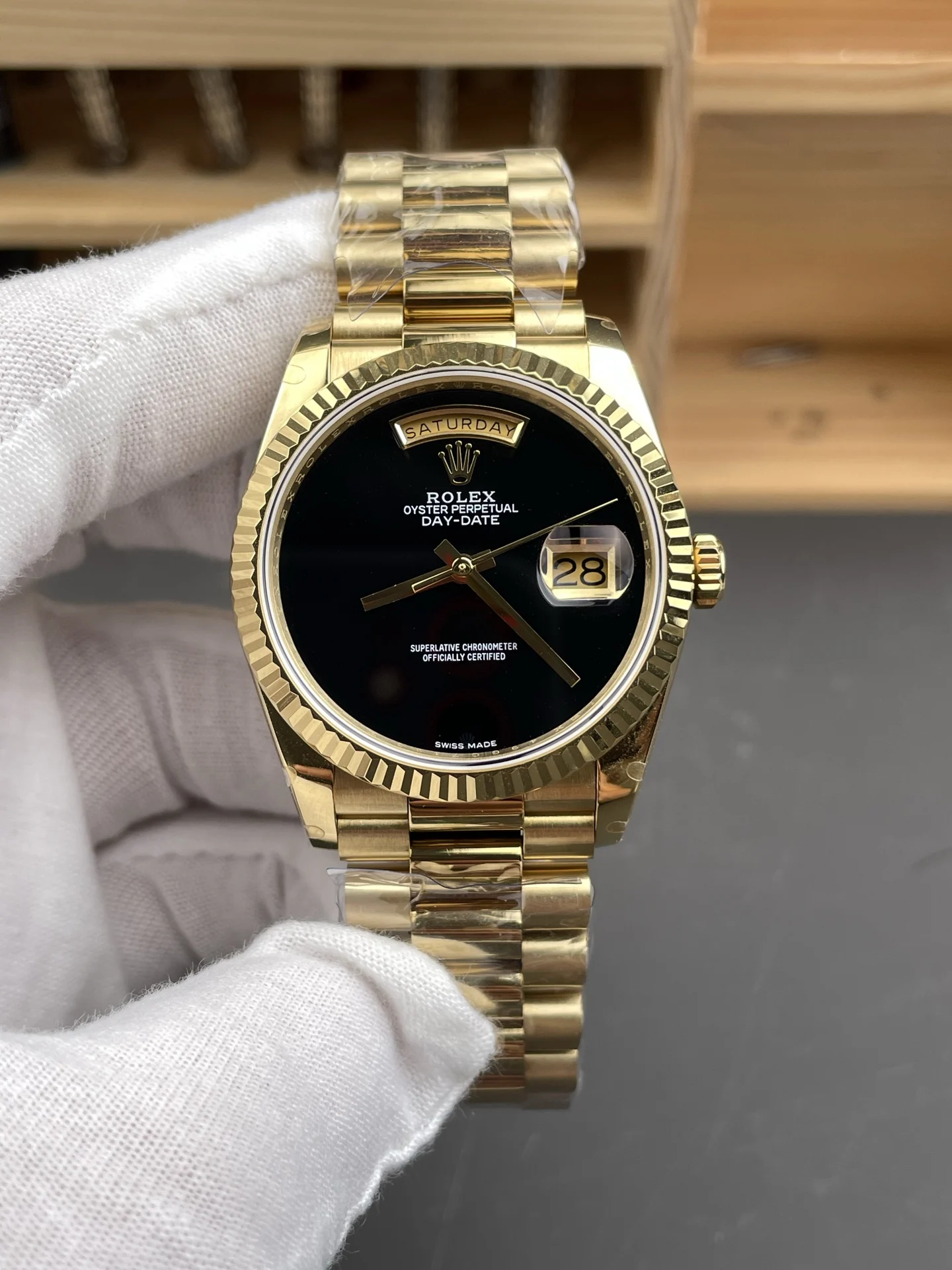 Rolex Day-Date 36mm — photographed off the sweep
