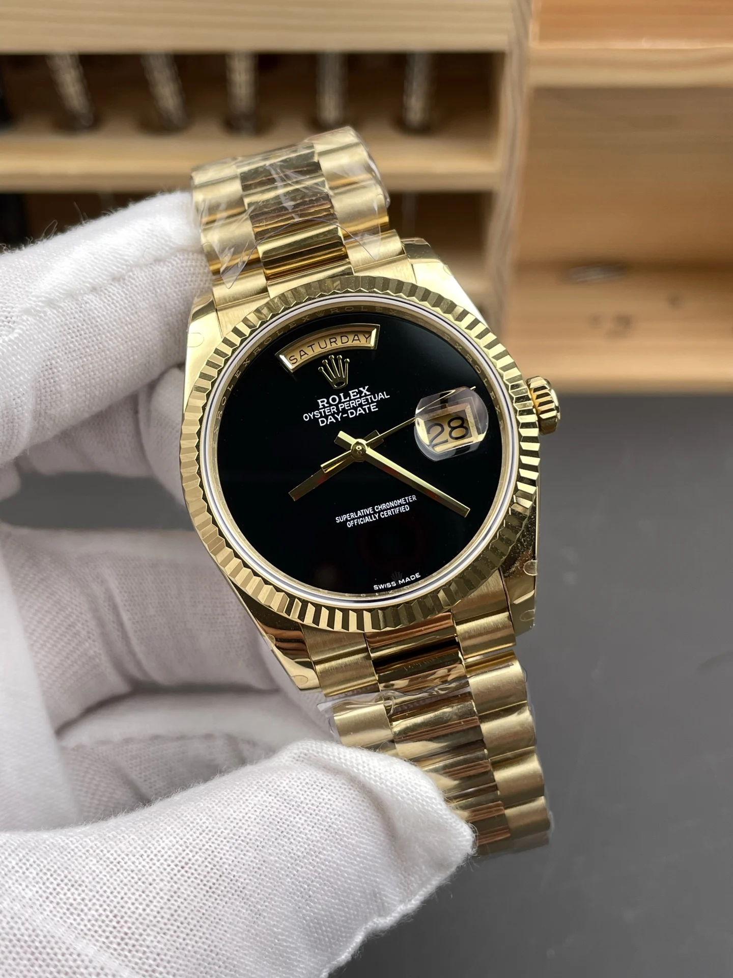 Rolex Day-Date 36mm — photographed off the sweep