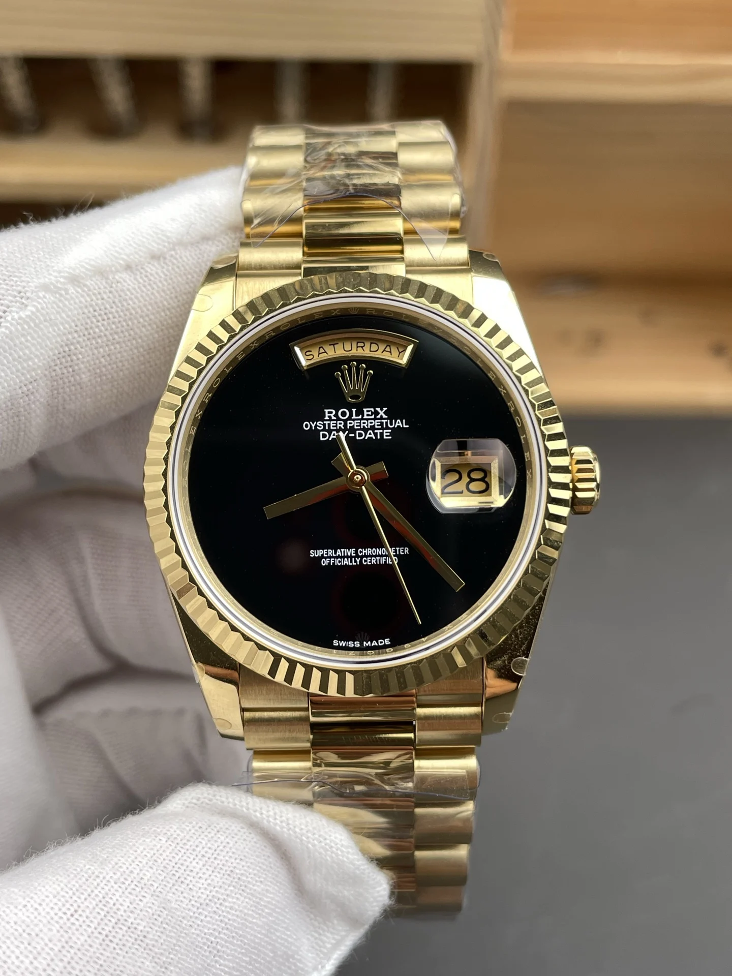 Rolex Day-Date 36mm — photographed off the sweep