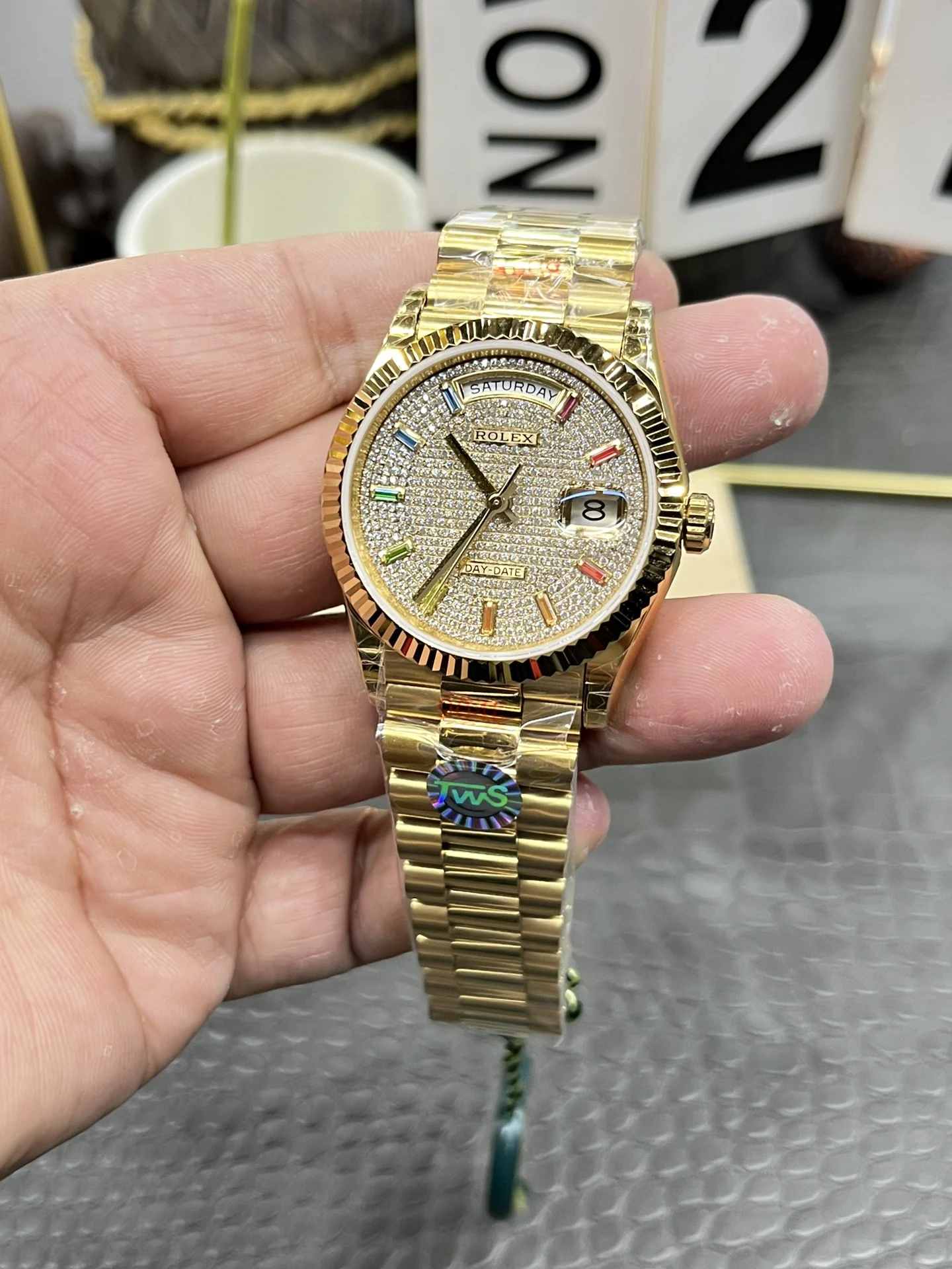 Rolex Day-Date 36mm — photographed off the sweep
