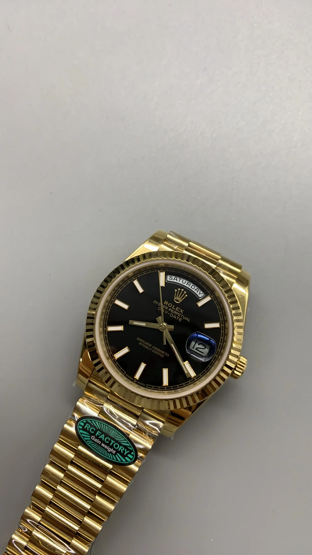 Rolex Day-Date 40mm — photographed off the sweep
