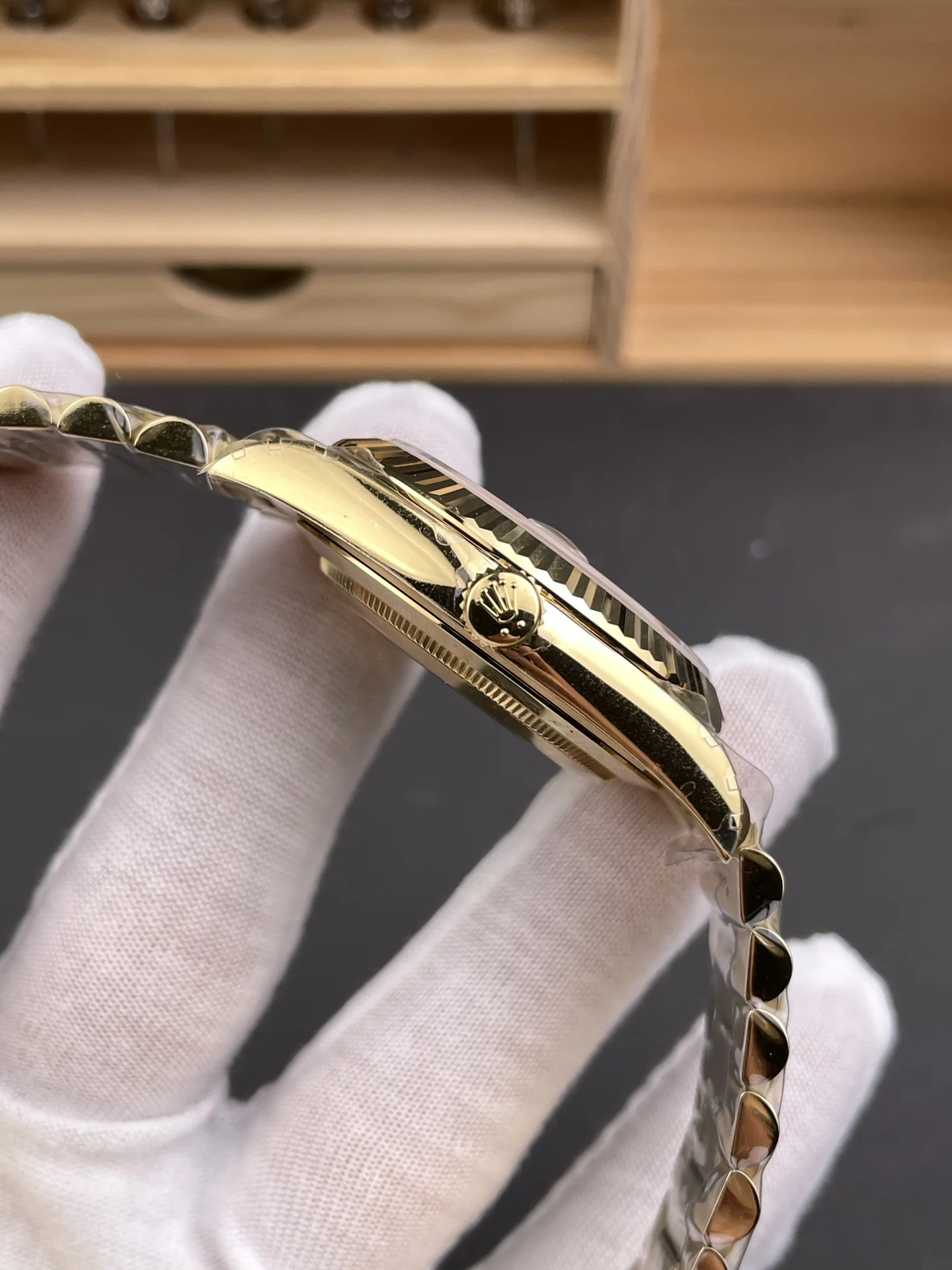 Rolex Day-Date 40mm — photographed off the sweep