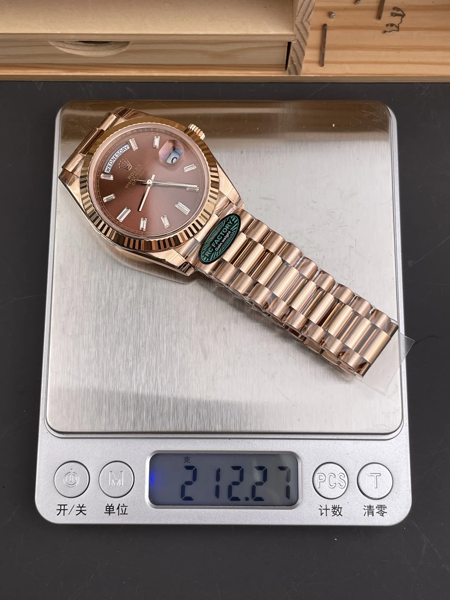 Rolex Day-Date 40mm — photographed off the sweep