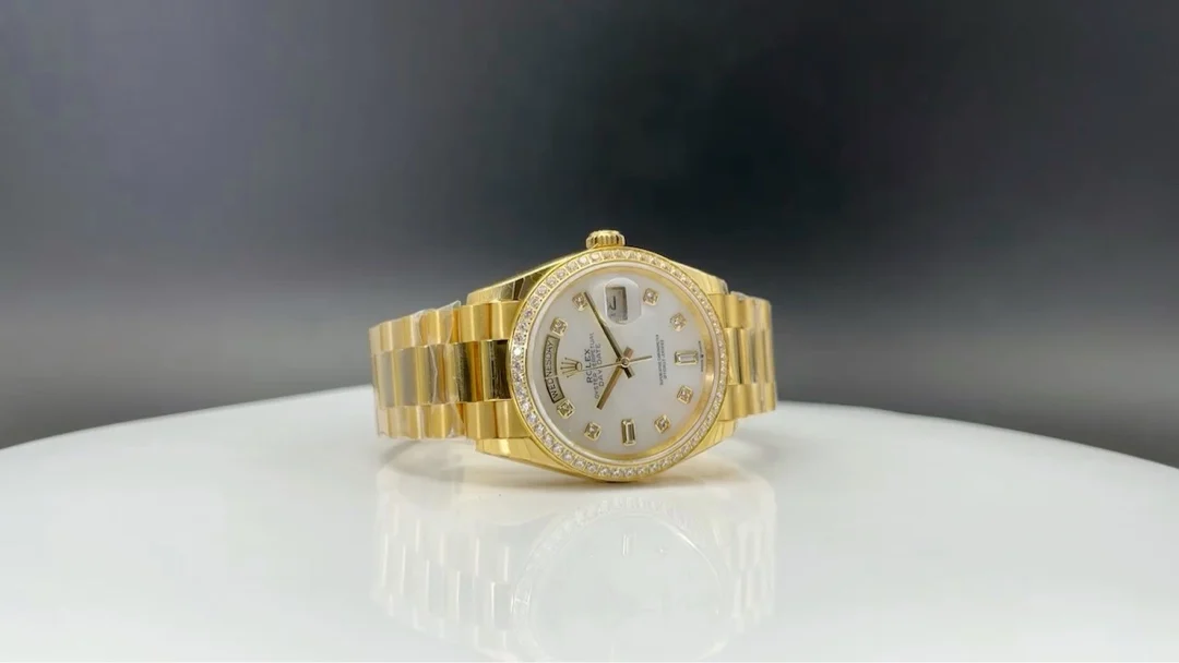 Rolex Day-Date 40mm — photographed off the sweep