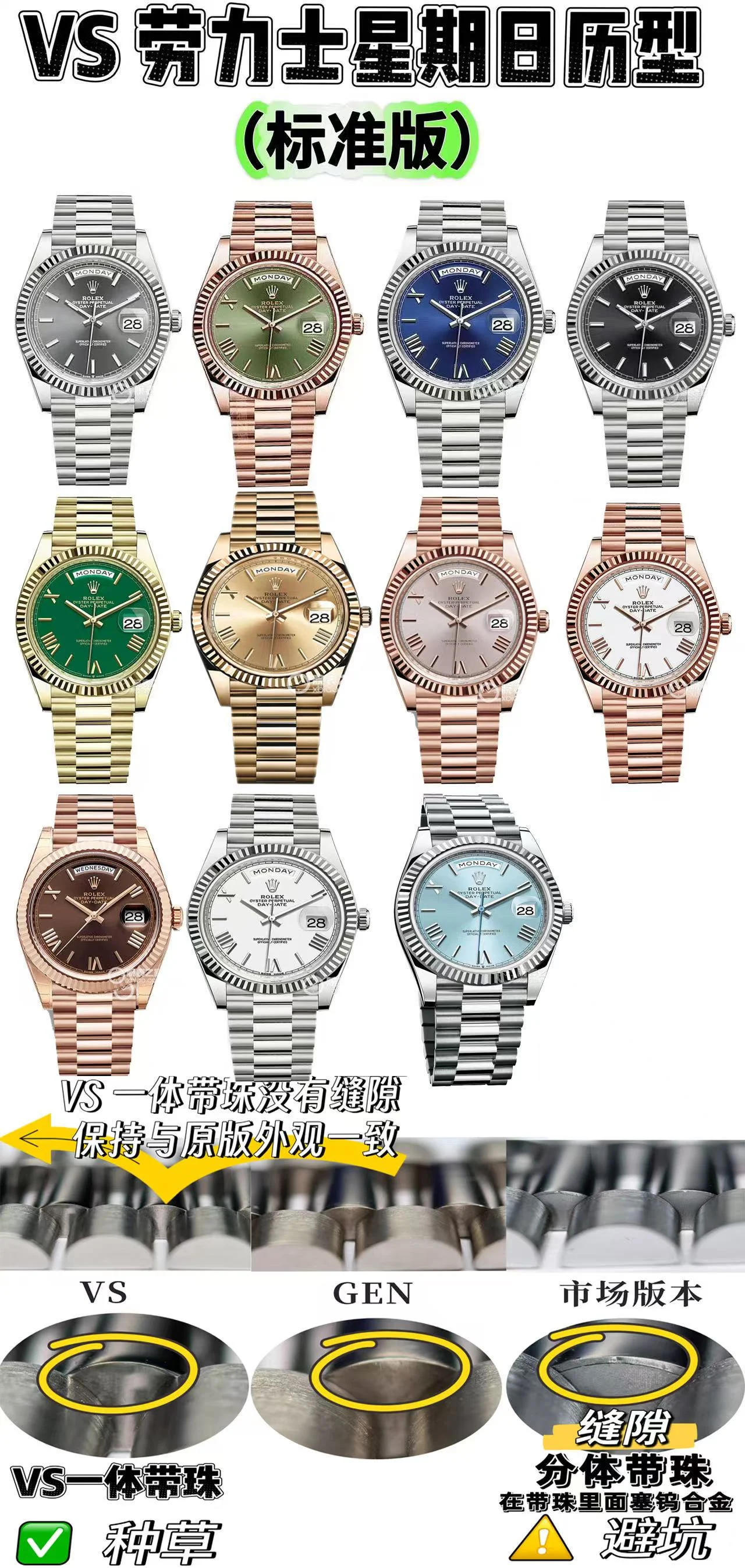 Rolex Day-Date — photographed off the sweep