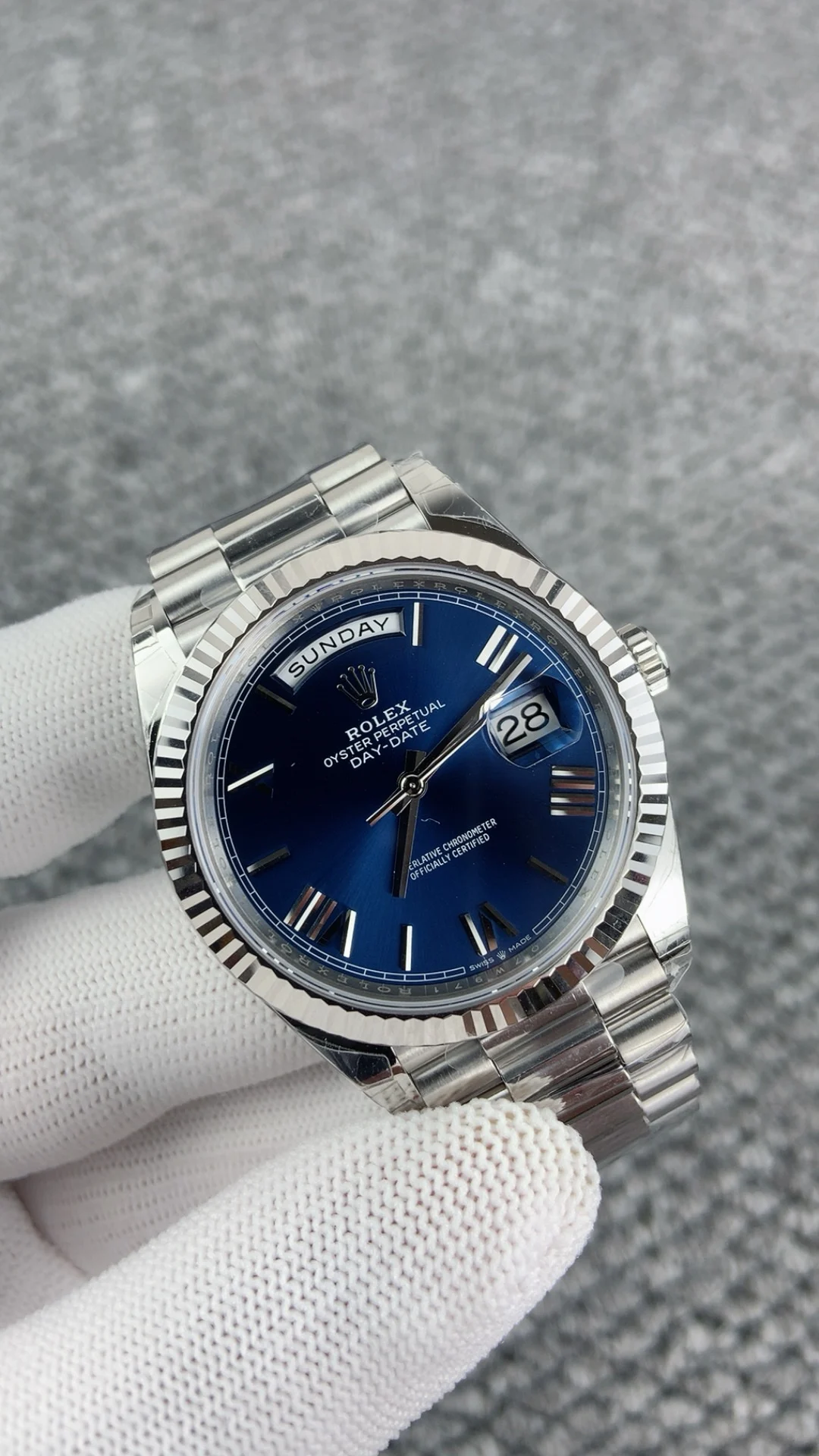 Rolex Day-Date — photographed off the sweep