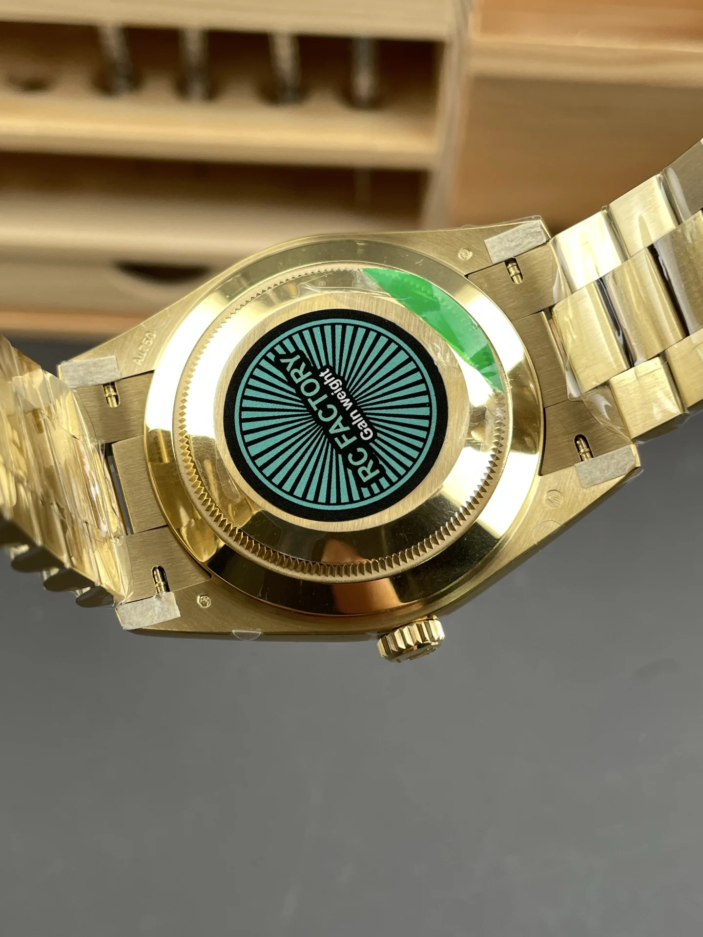 Rolex Day-Date Black Dial 40mm — photographed off the sweep