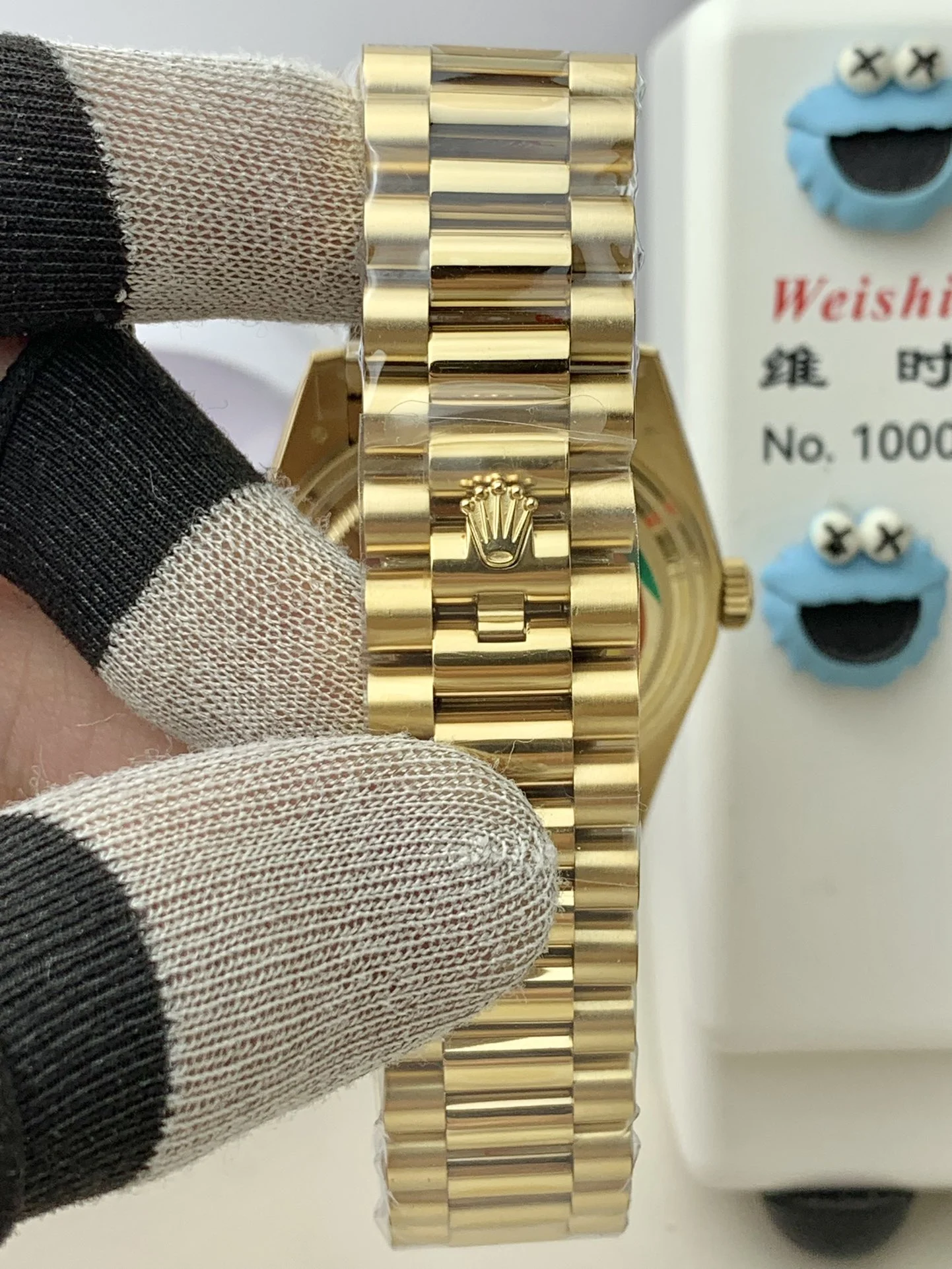 Rolex Day-Date Black Dial 40mm — photographed off the sweep