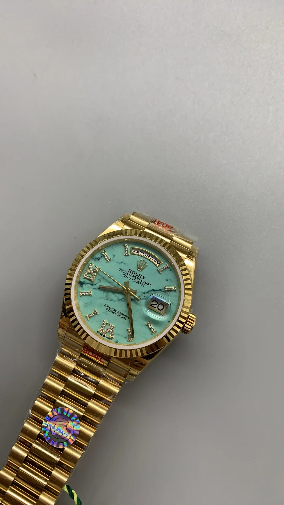 Rolex Day-Date Blue Dial 36mm — photographed off the sweep
