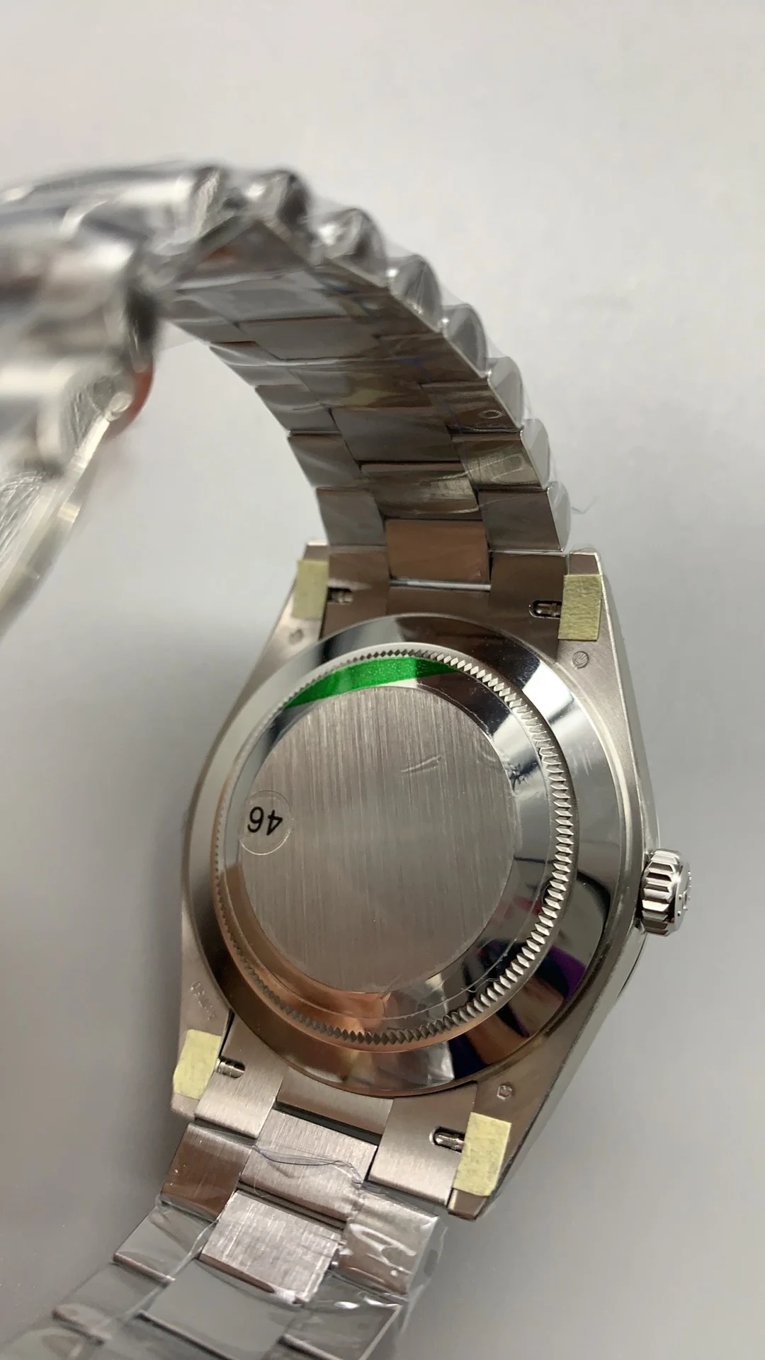Rolex Day-Date Ceramic White Dial 40mm — photographed off the sweep