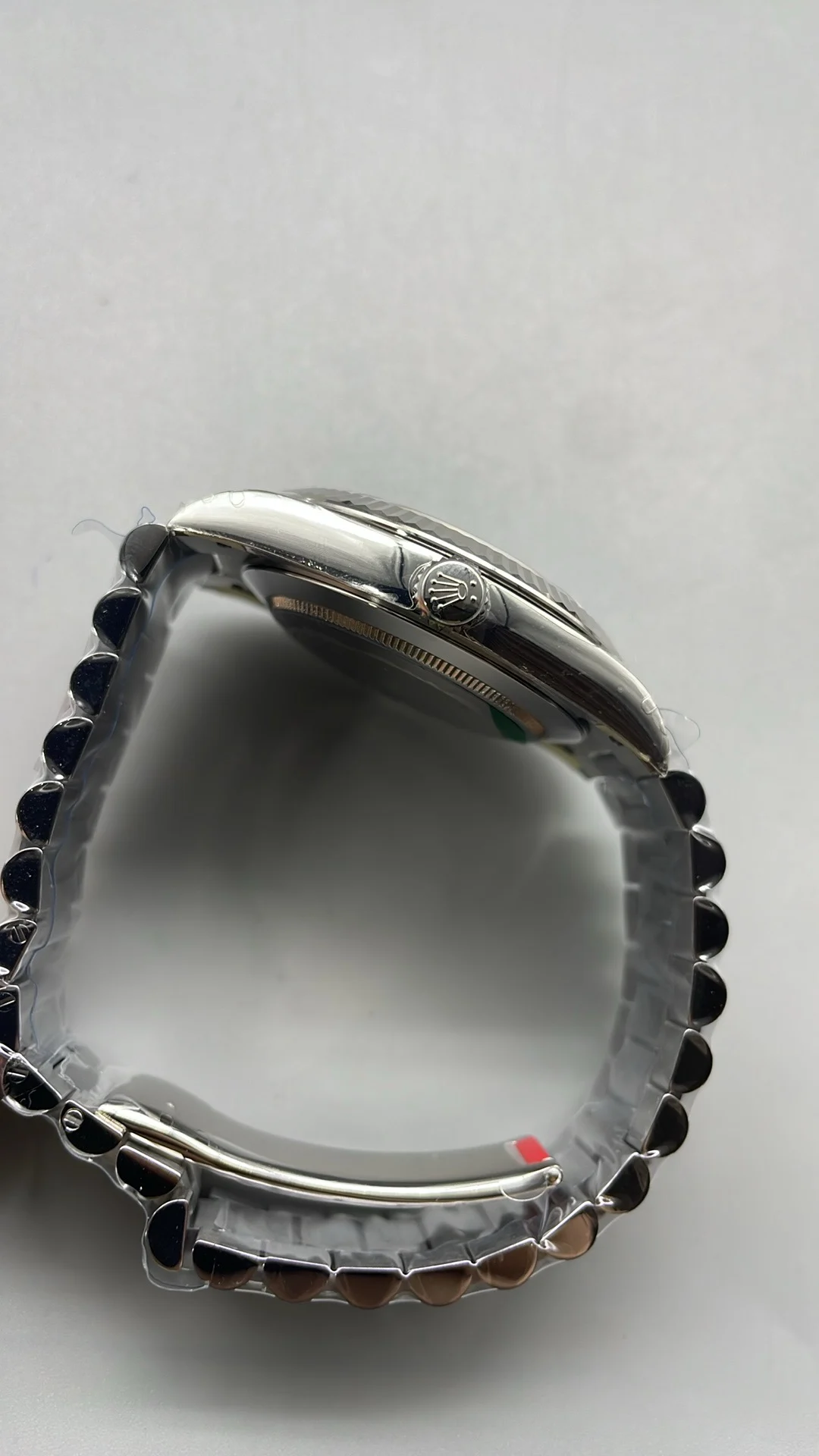 Rolex Day-Date Ceramic White Dial 40mm — photographed off the sweep
