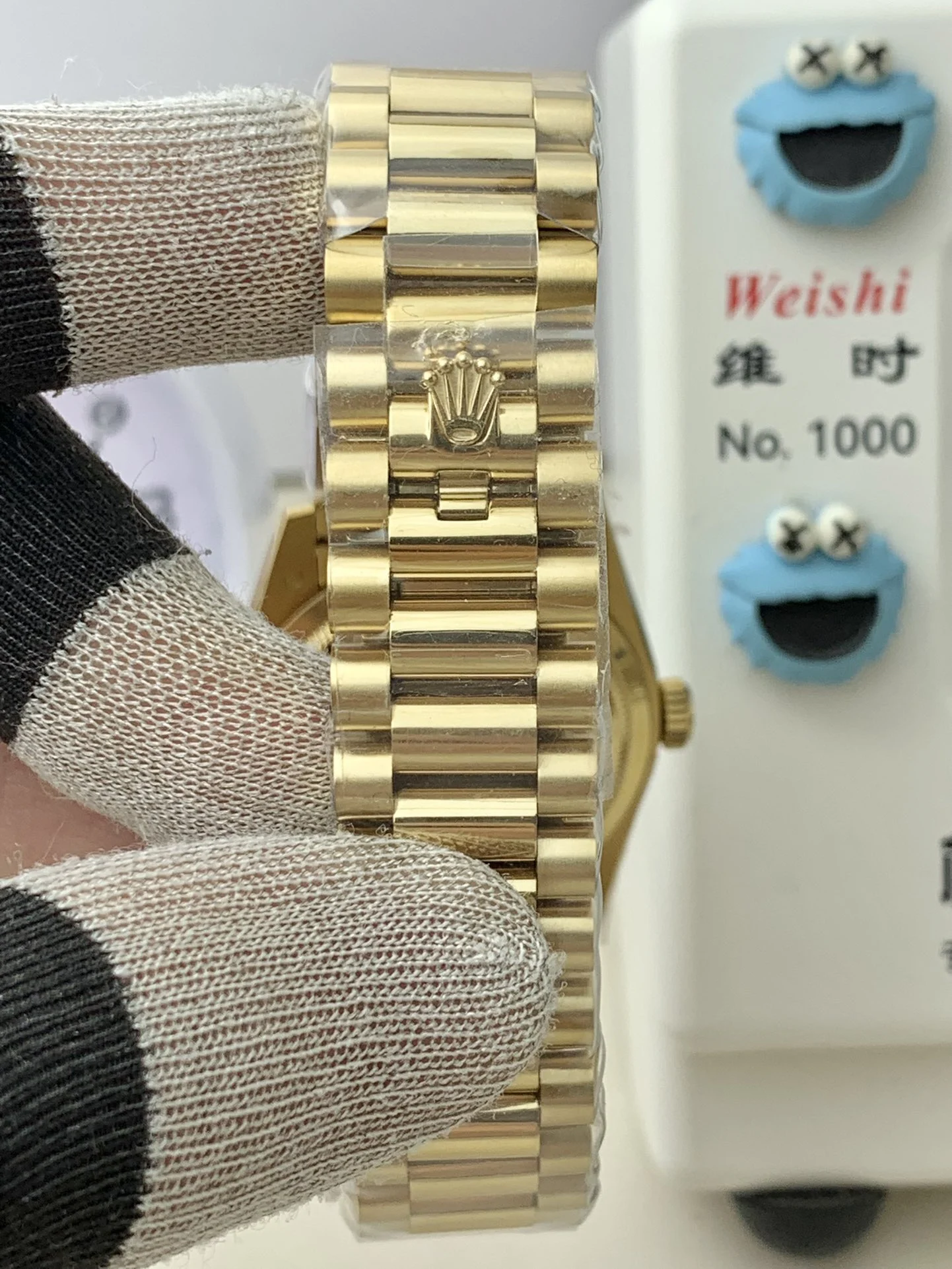 Rolex Day-Date Green Dial 36mm — photographed off the sweep